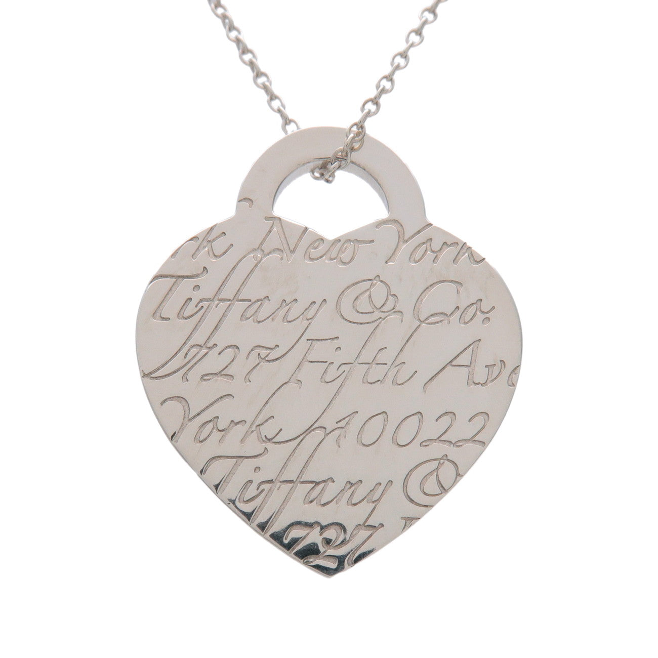 Tiffany & Co Notes Heart Necklace SV925 Silver
