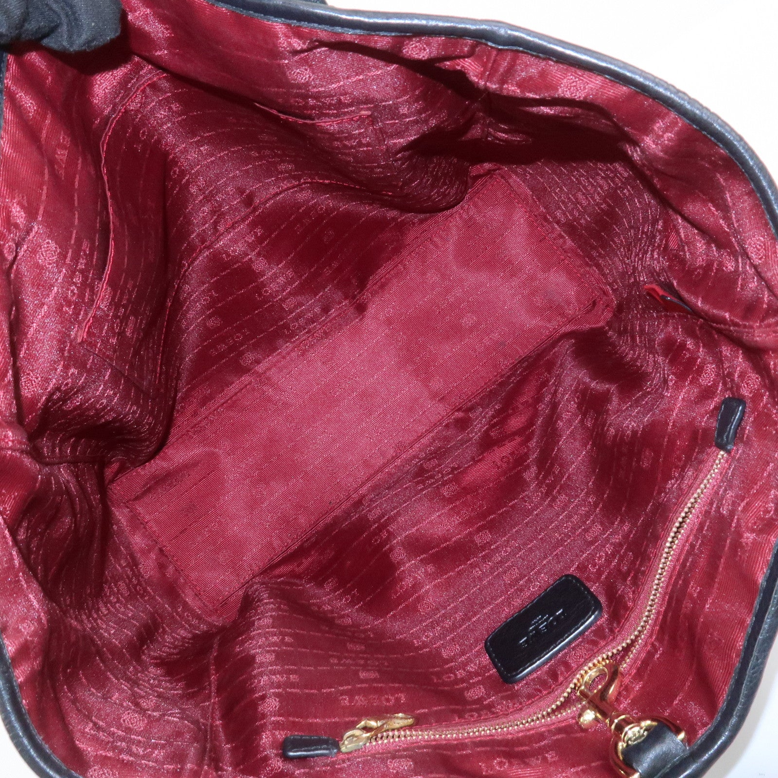 LOEWE Heritage Calf Leather Tote Bag Hand Bag Black