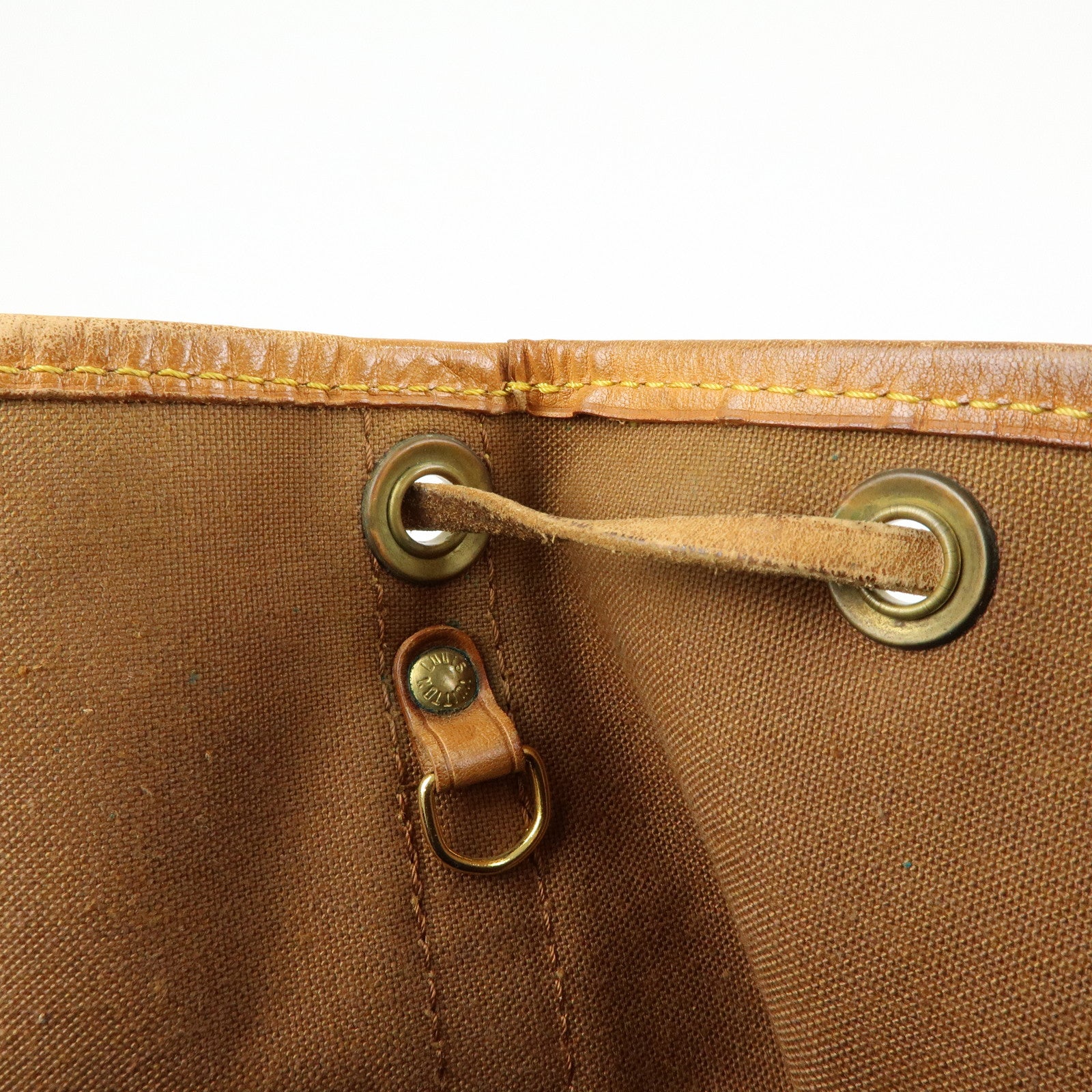 Louis Vuitton Monogram Noe Canvas Leather Shoulder Bag Brown M42224