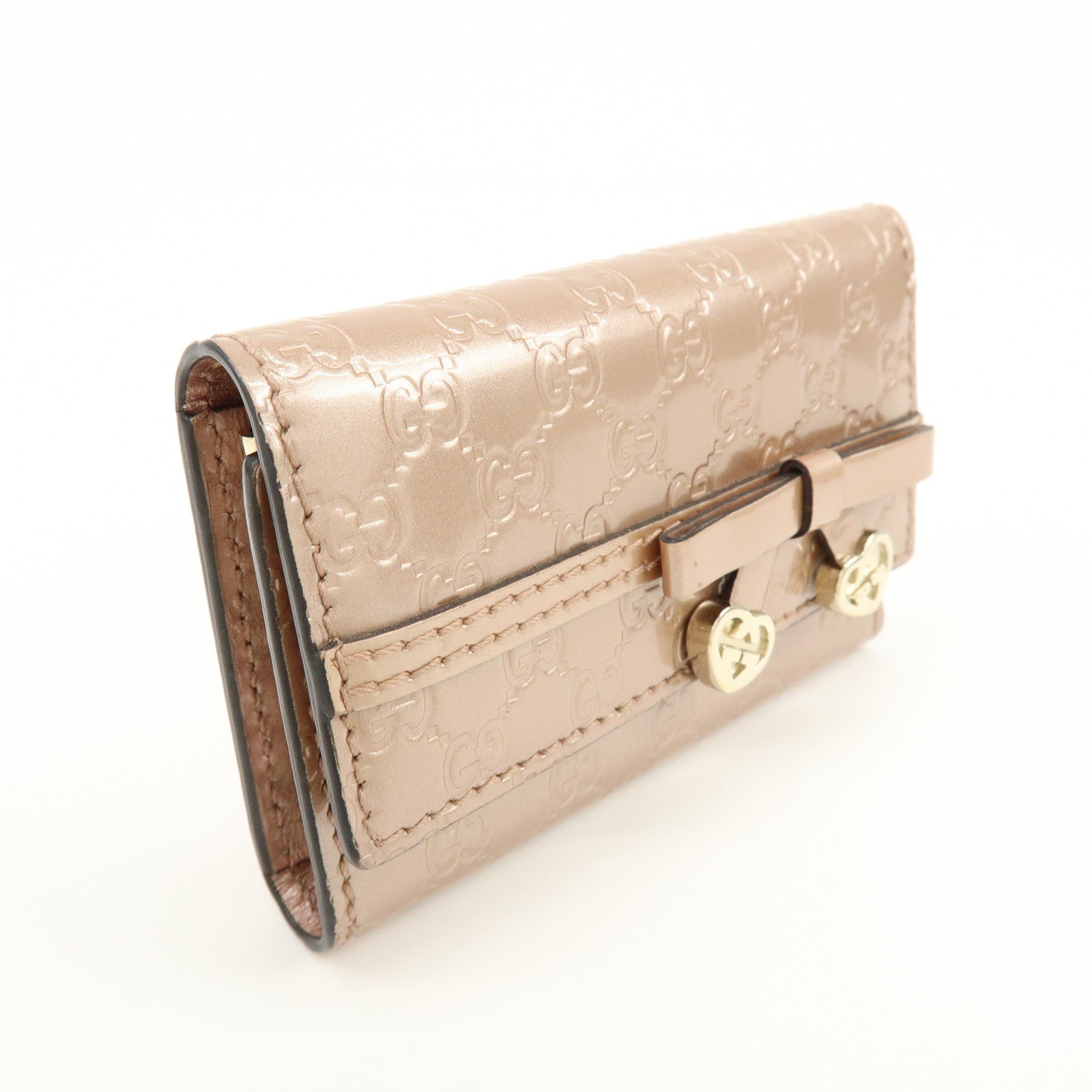 GUCCI Interlocking G Lovely Heart Guccissima Leather KeyCase 322322