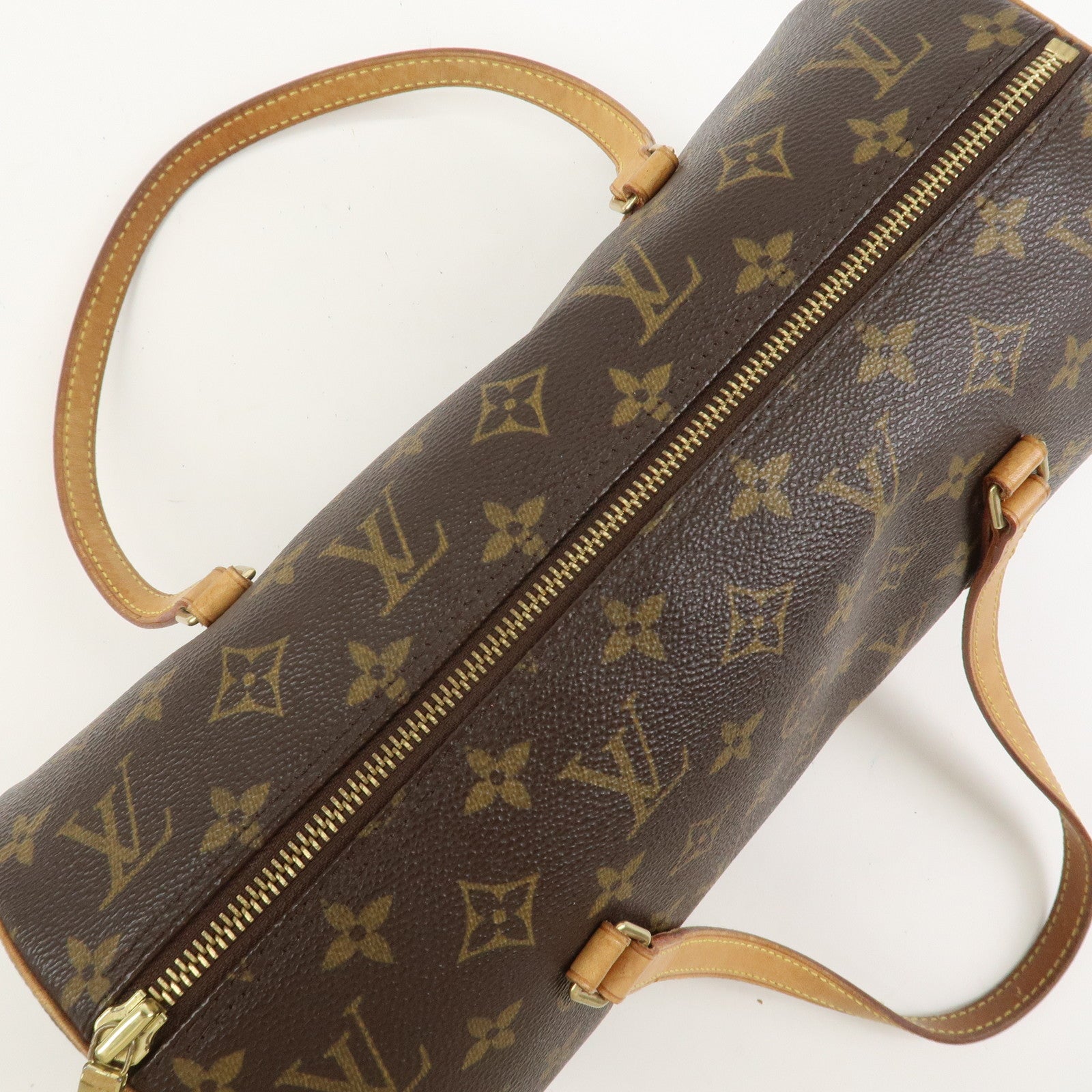 Louis Vuitton Monogram Papillon 30 Hand Bag Brown M51385