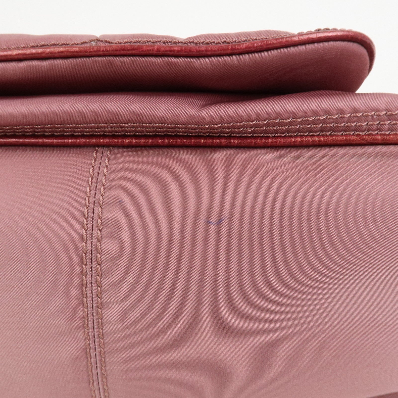 CELINE Logo Nylon Leather Boogie Bag Hand Bag Pink
