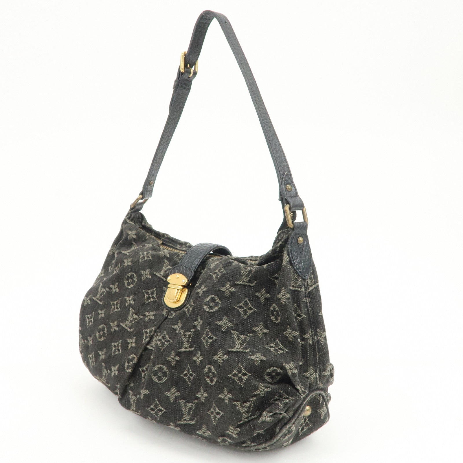 Louis Vuitton Monogram Denim Slightly Shoulder Bag Noir M95835