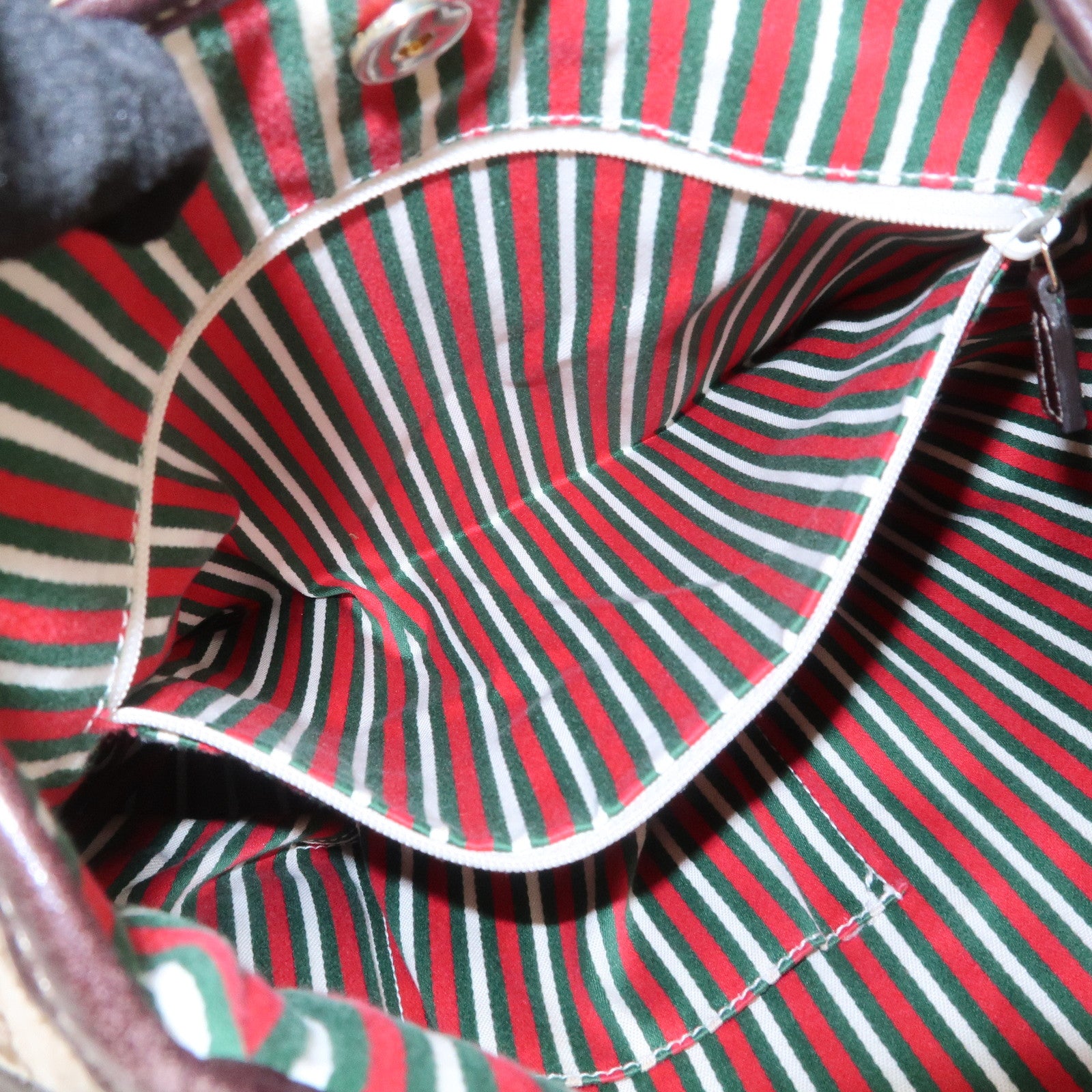 GUCCI New Britt GG Canvas Leather Shoulder Bag Beige Brown 169947