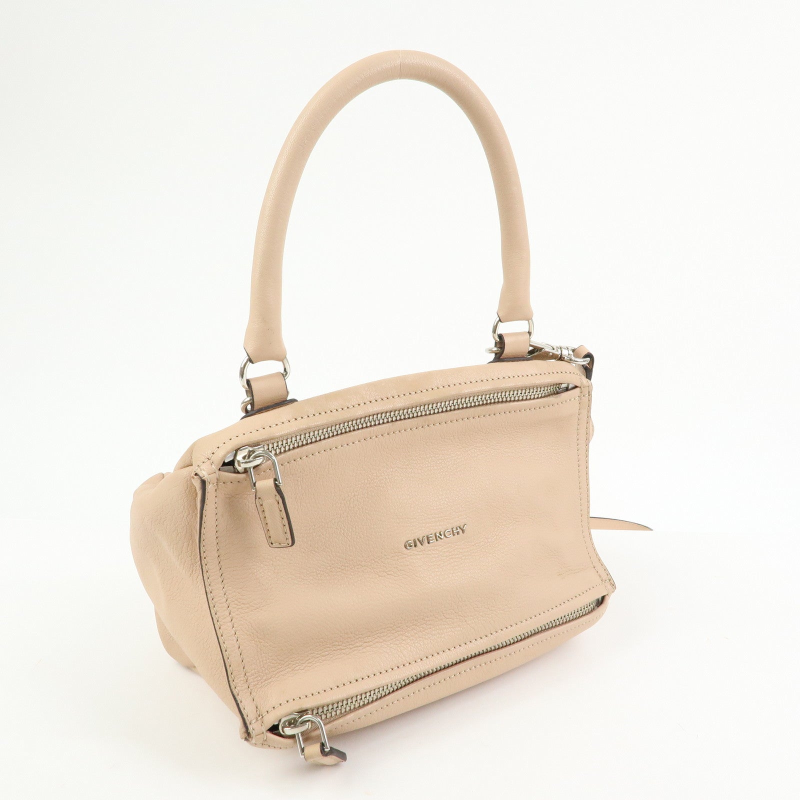 GIVENCHY Pandora Leather 2Way Bag Hand Bag Shoulder Bag Beige