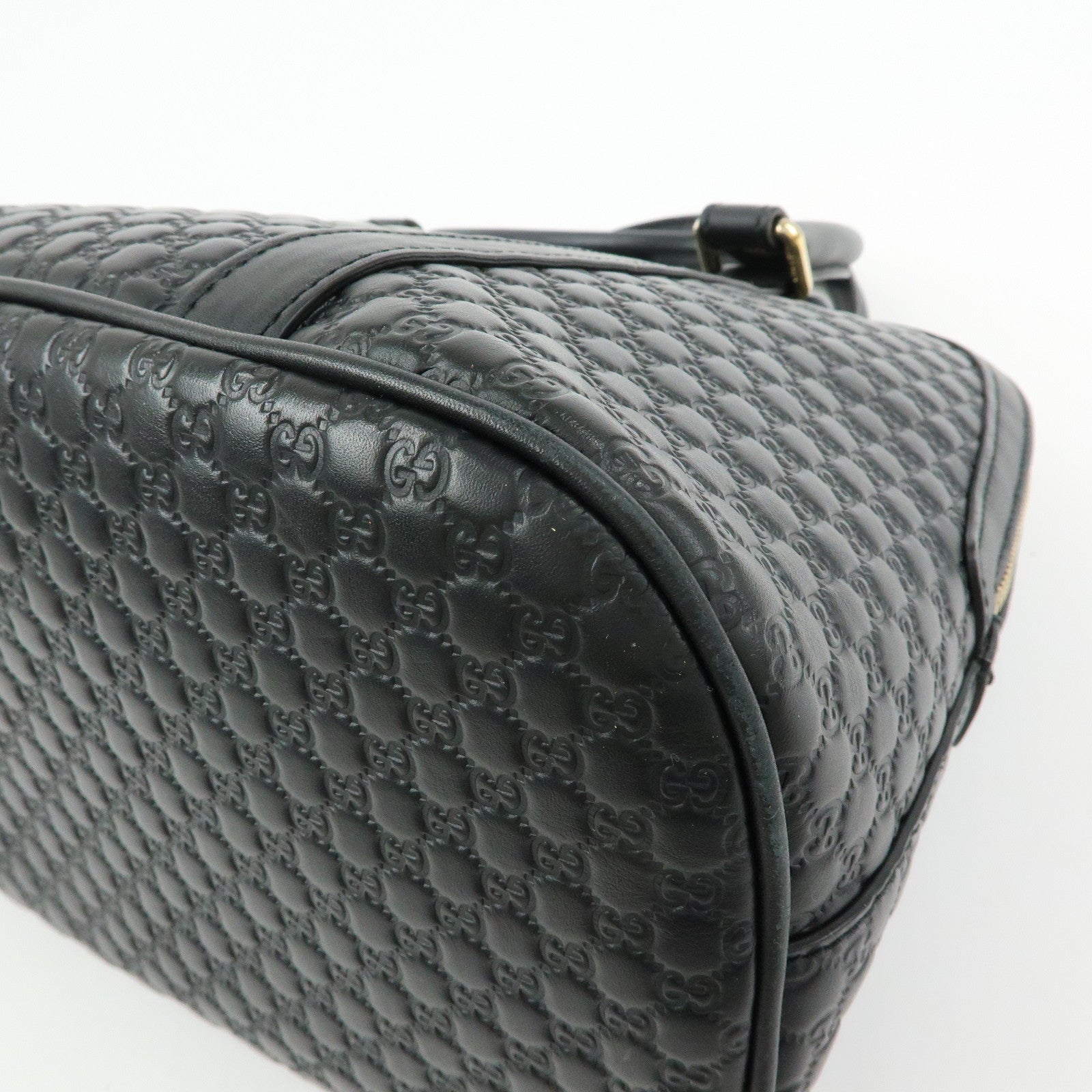 GUCCI Microguccissima Leather 2WAY Bag Hand Bag Black 449663