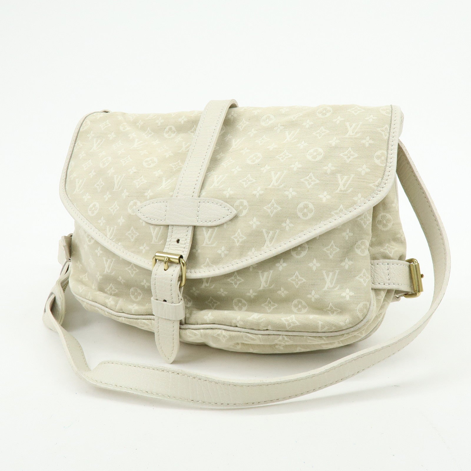 Louis Vuitton Monogram Mini Lin Saumur 30 Shoulder Bag Dune M95314