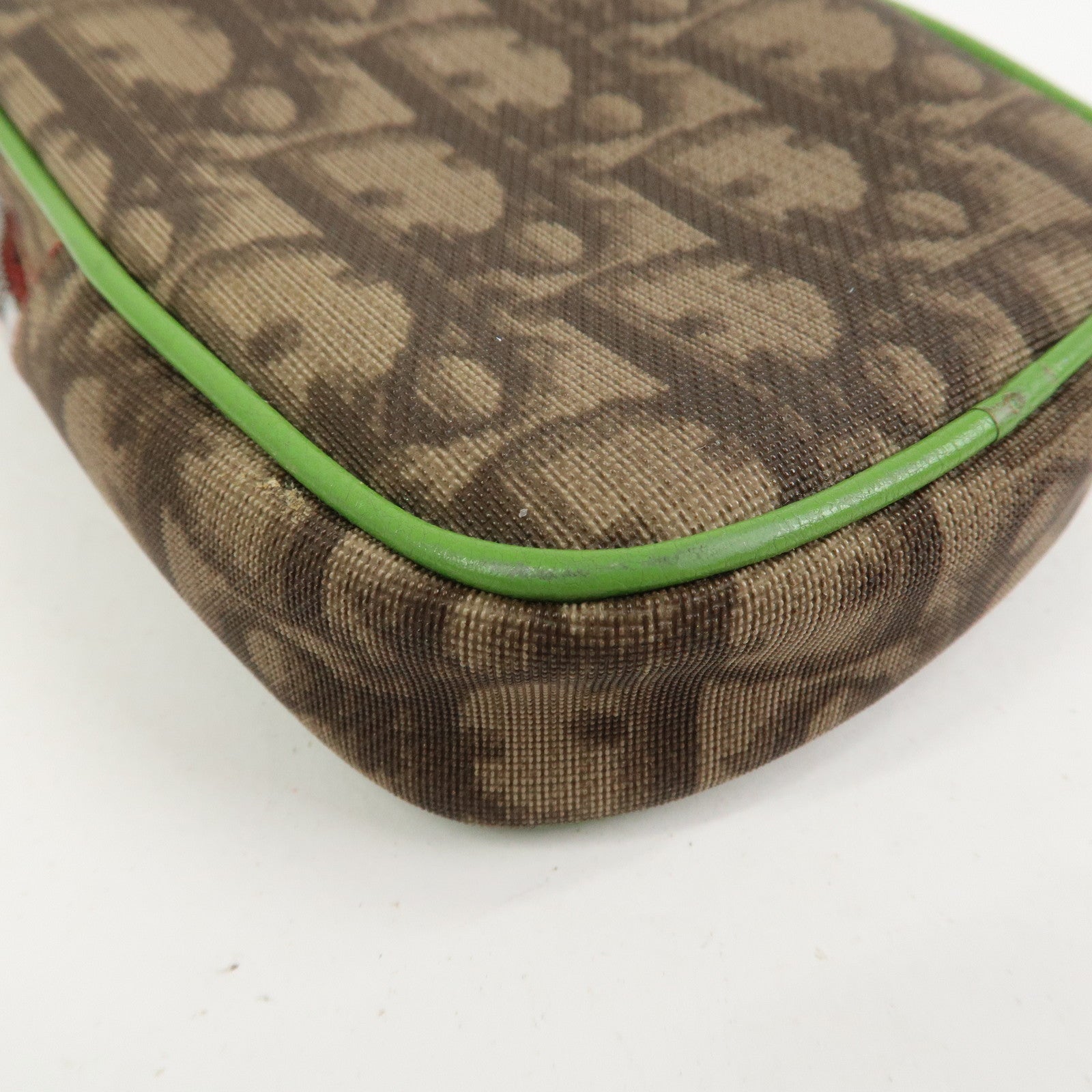 Christian Dior Rasta Trotter PVC Leather Pouch Cosmetic Pouch Brown