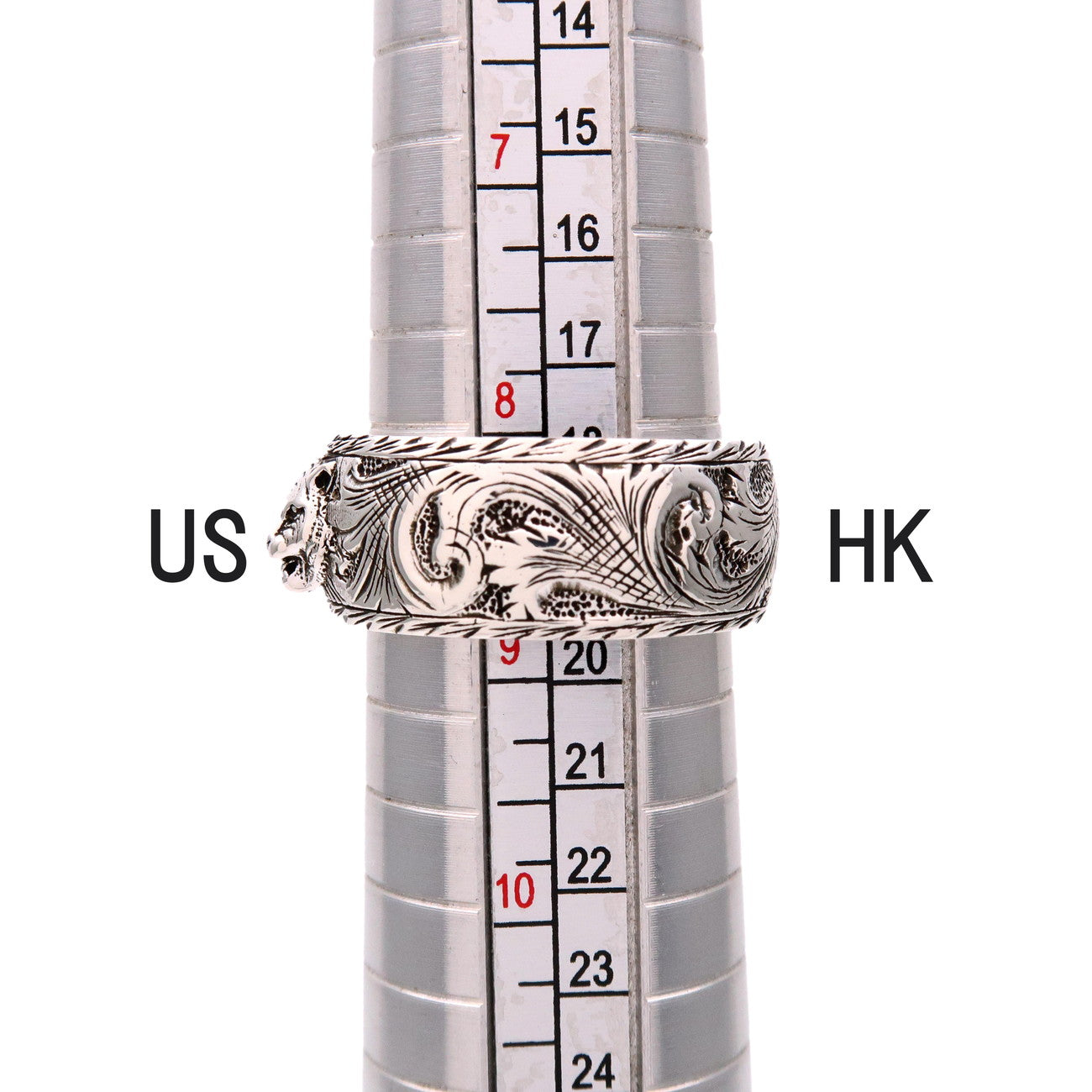 GUCCI Arabesque Ring SV925 Silver #19 US8.5 EU58 HK19.5