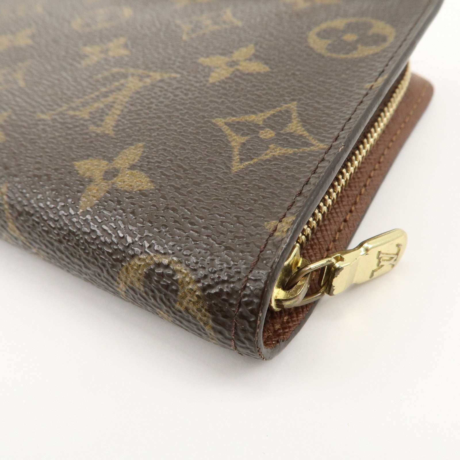 Louis Vuitton Monogram Porte Monnaie Zippy Long Wallet Brown M61727 Used
