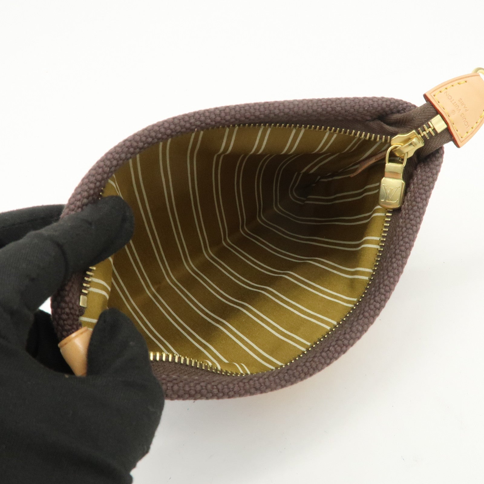 Louis Vuitton Set of 2 Antigua Pochette Plat PM Pouch M40068 M40069