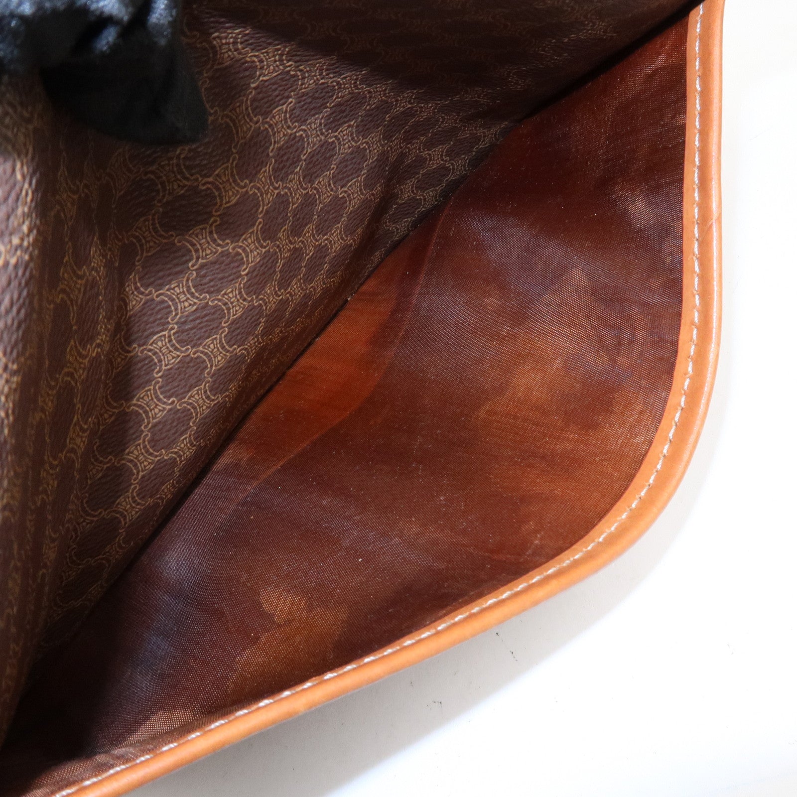 CELINE Macadam PVC Canvas Leather 2WAY Bag Shoulder Bag Brown