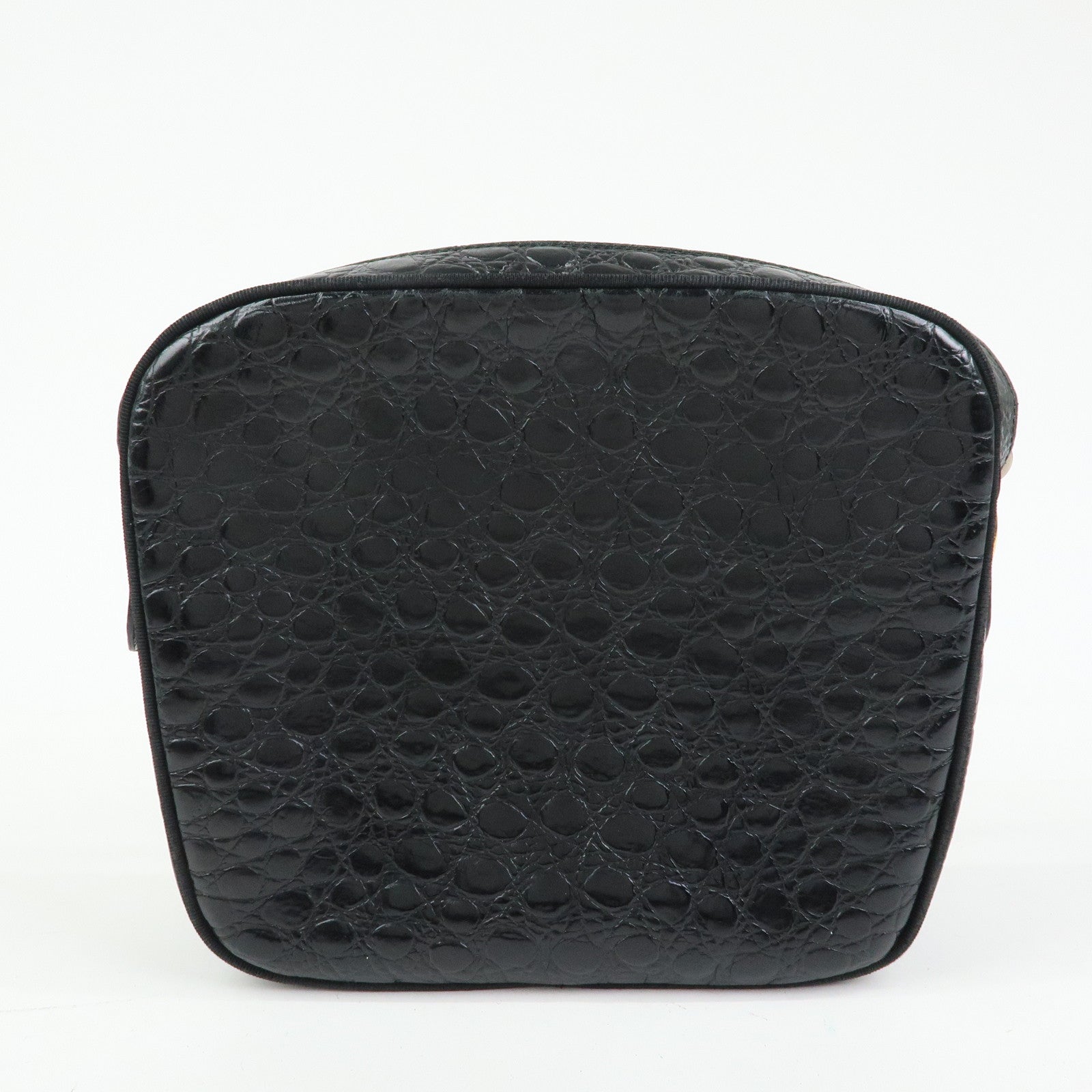 Ferragamo Vara Embossed Leather Shoulder Bag Crossbody Bag Black