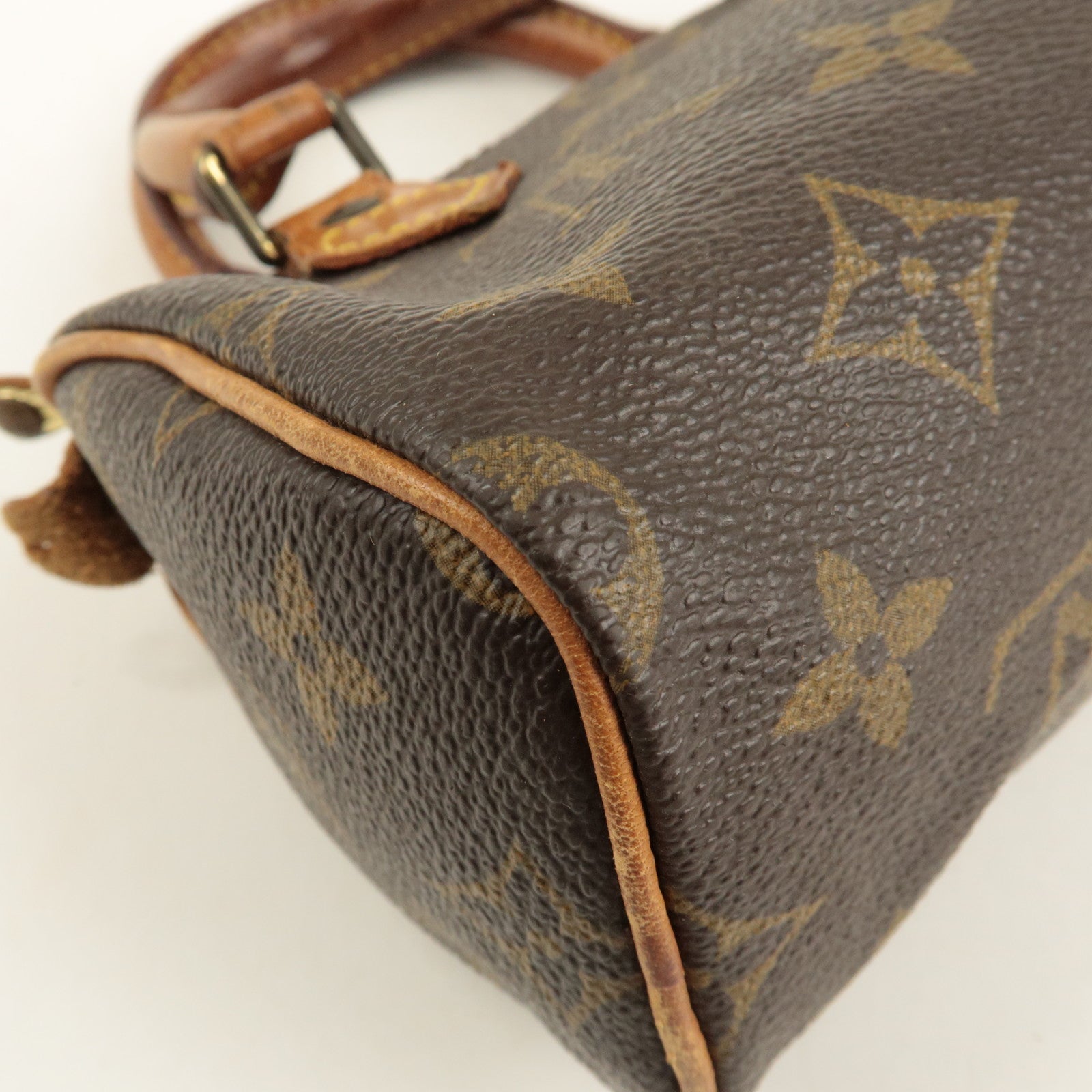 Louis Vuitton Monogram Mini Speedy Hand Bag Brown M41534 Used
