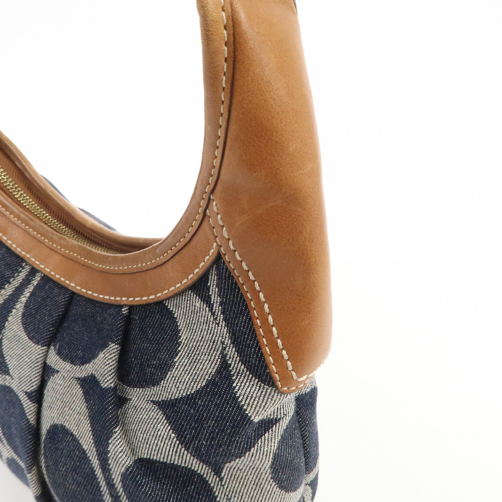 COACH Set of 3 Shoulder Bag Hand Bag Blue Brown