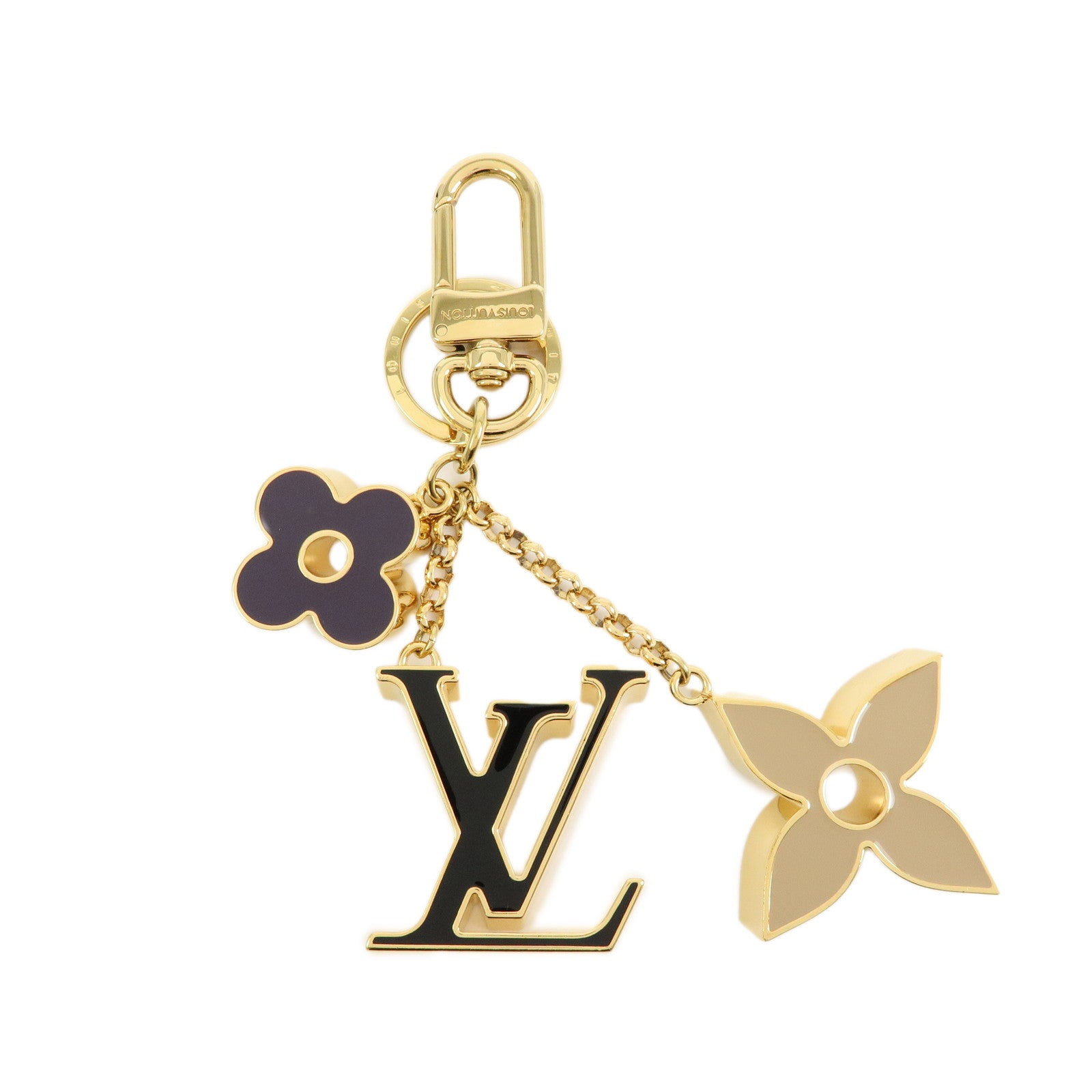 Louis Vuitton Fleur de Monogram Metal Bag Charm Key Charm M01652