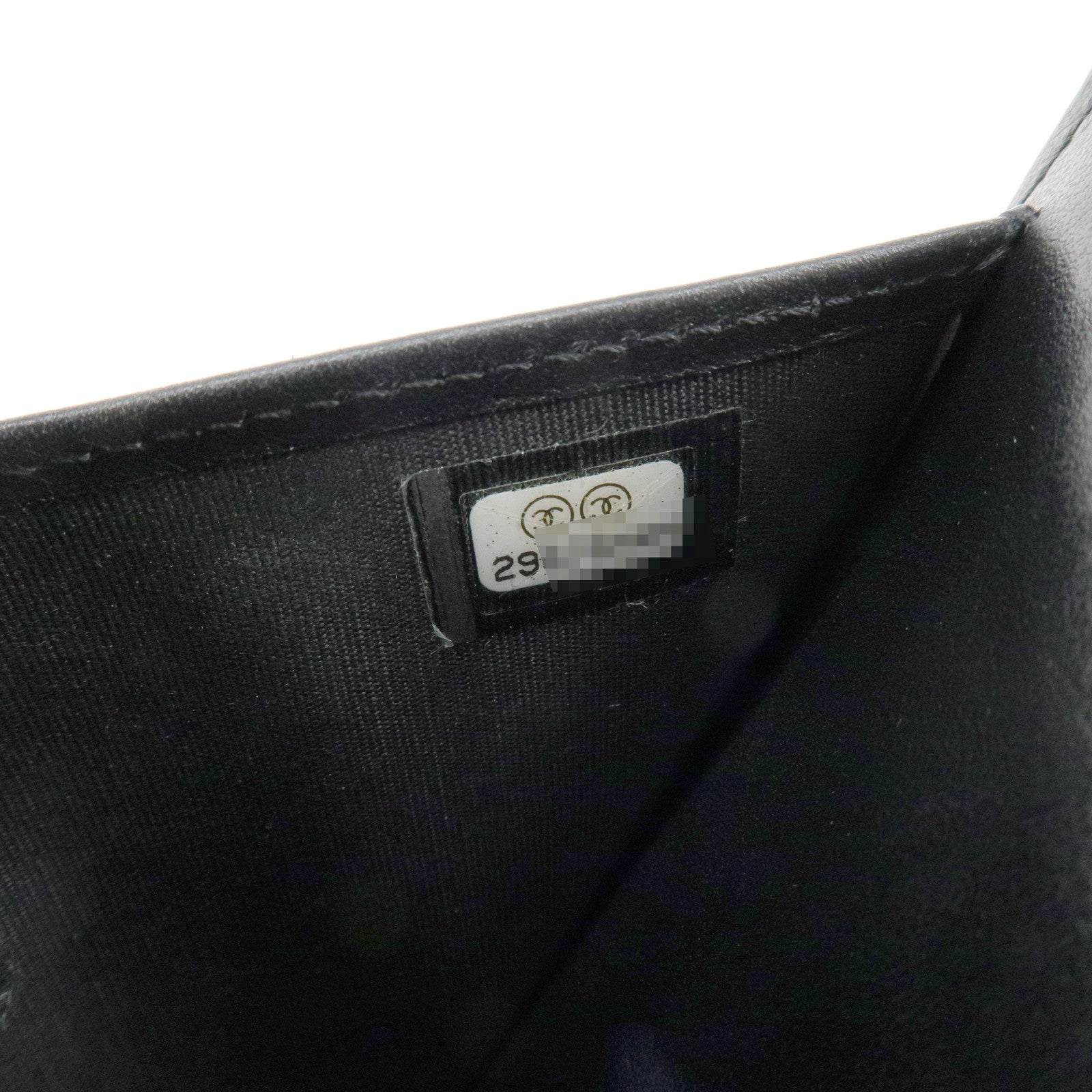 CHANEL Boy CHANEL Cavairskin Flap Compact Wallet Black A80734