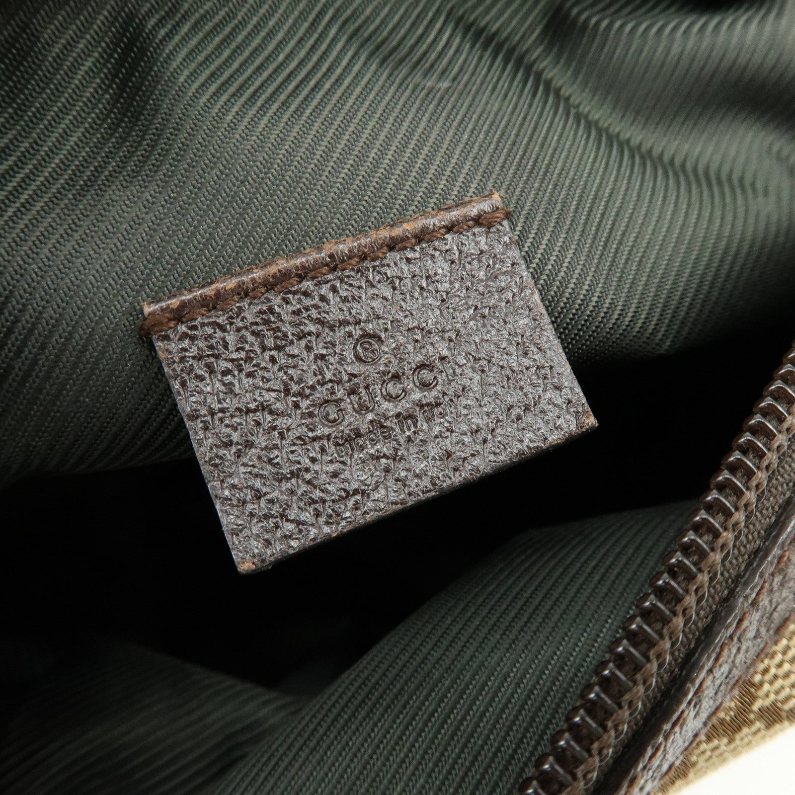 GUCCI GG Monogram Canvas Cosmetic Pouch Beige Brown 29595