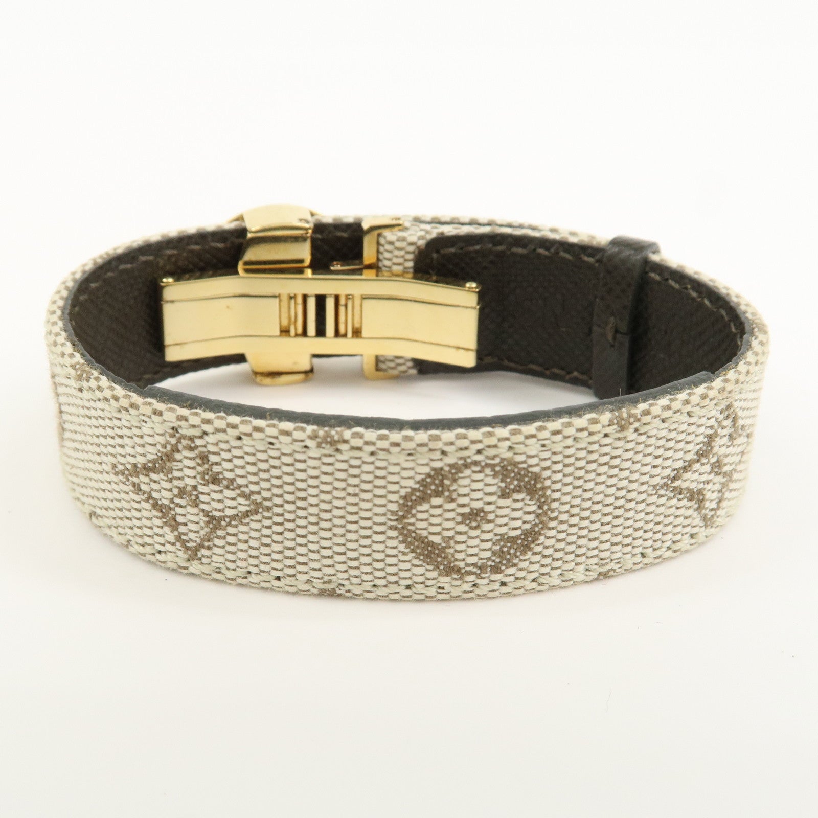Louis Vuitton Monogram Mini Canvas Good Luck Bracelet Khaki M64458
