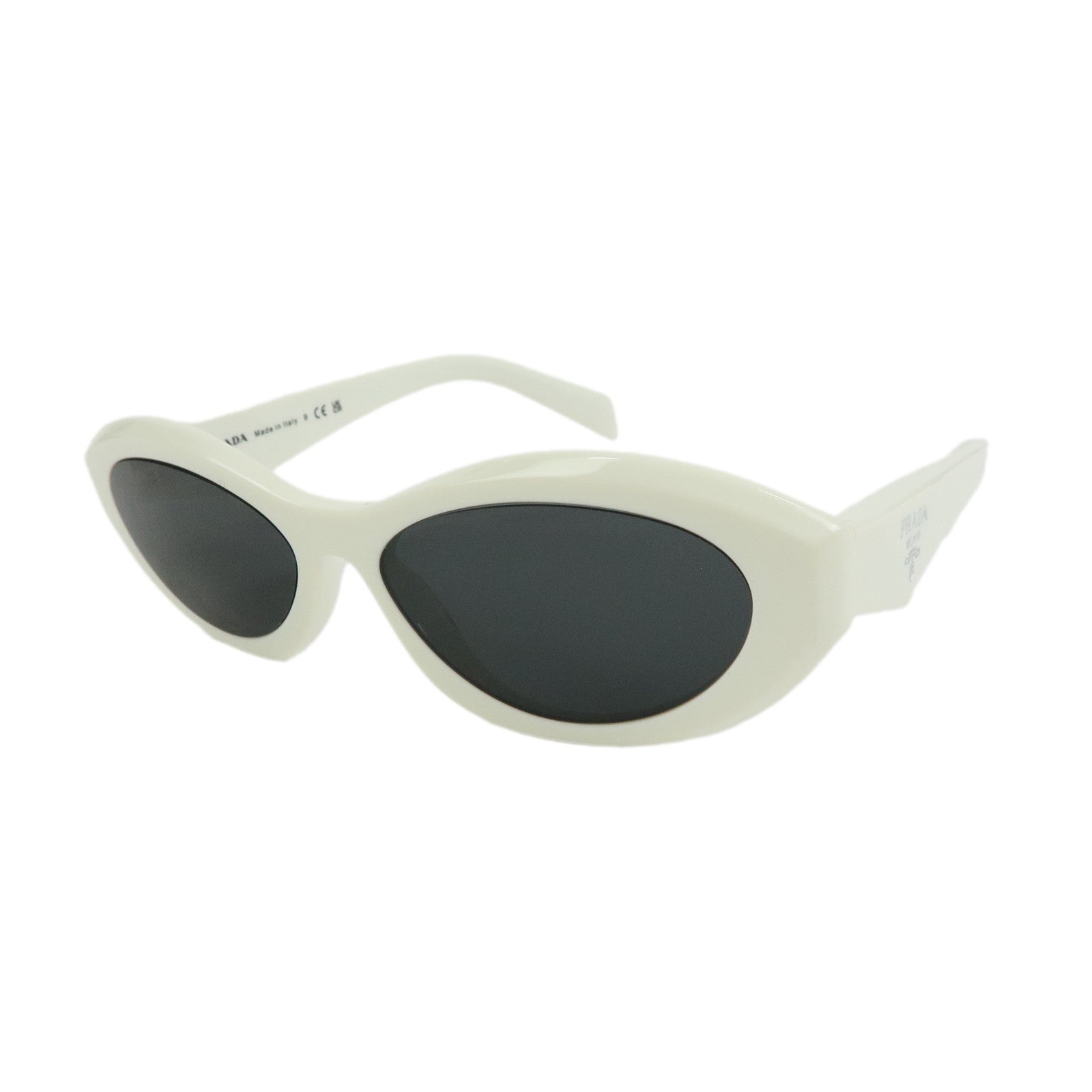 Prada Logo Plastic Sunglasses 55□16 White SPR 26Z