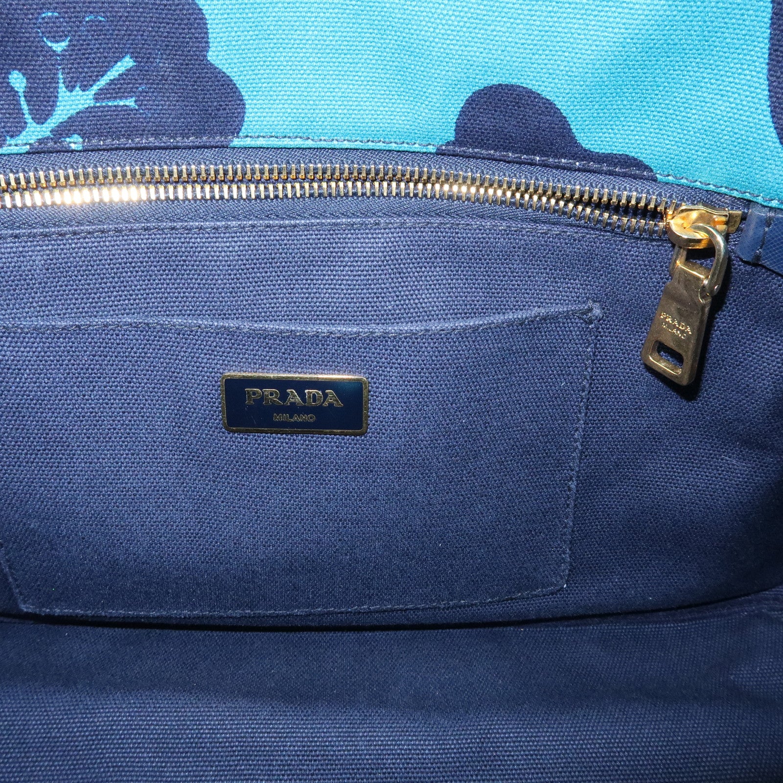 PRADA Triangle Logo Canapa Canvas 2Way Hand Bag Leaves B2642B