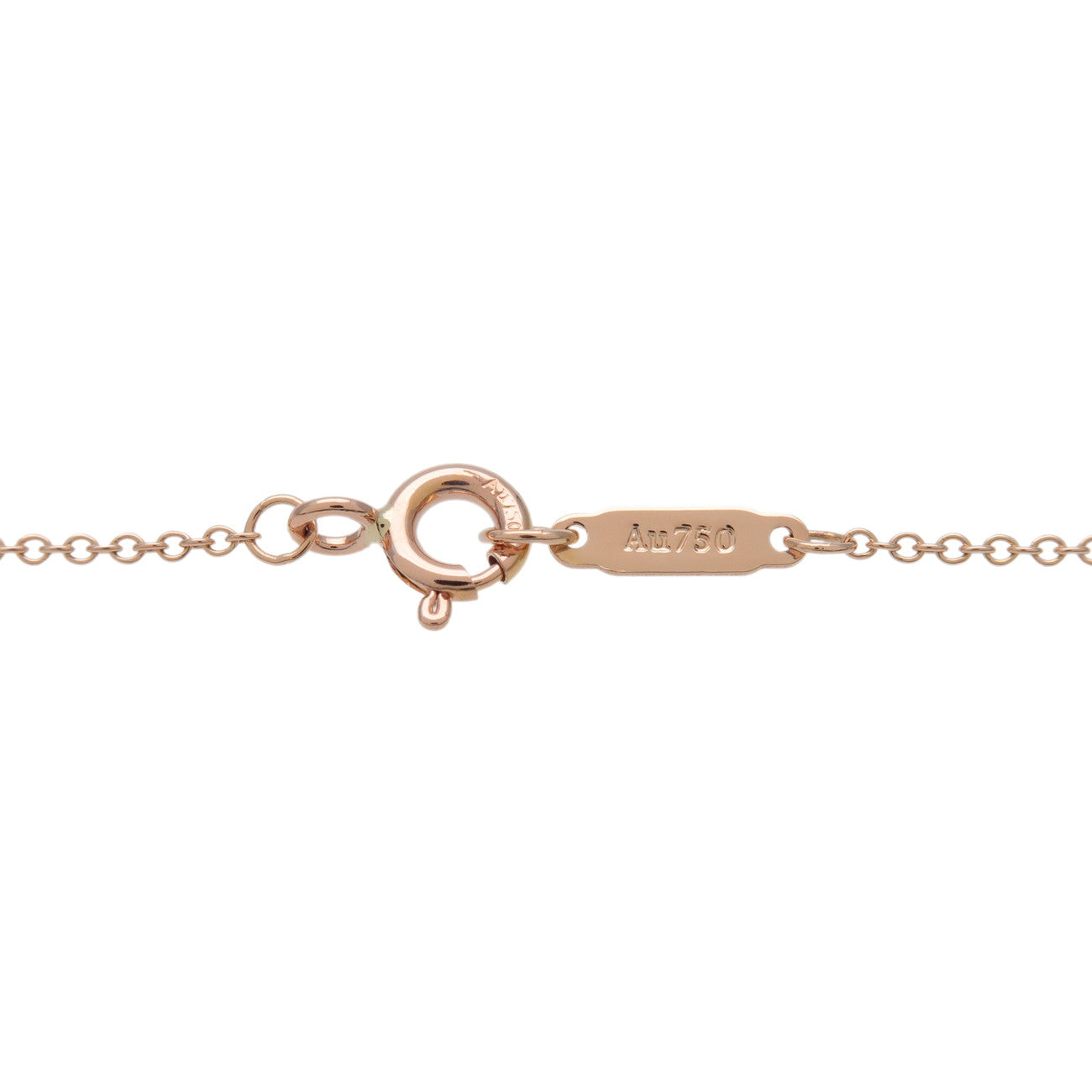 Tiffany & Co Letter Initial M Necklace K18PG 750PG Rose Gold