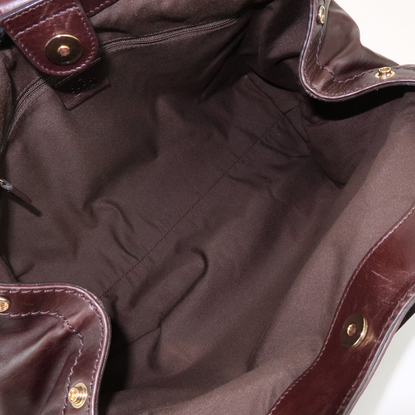 GUCCI Sukey Interlocking G Leather Tote Bag Hand Bag Brown 211944