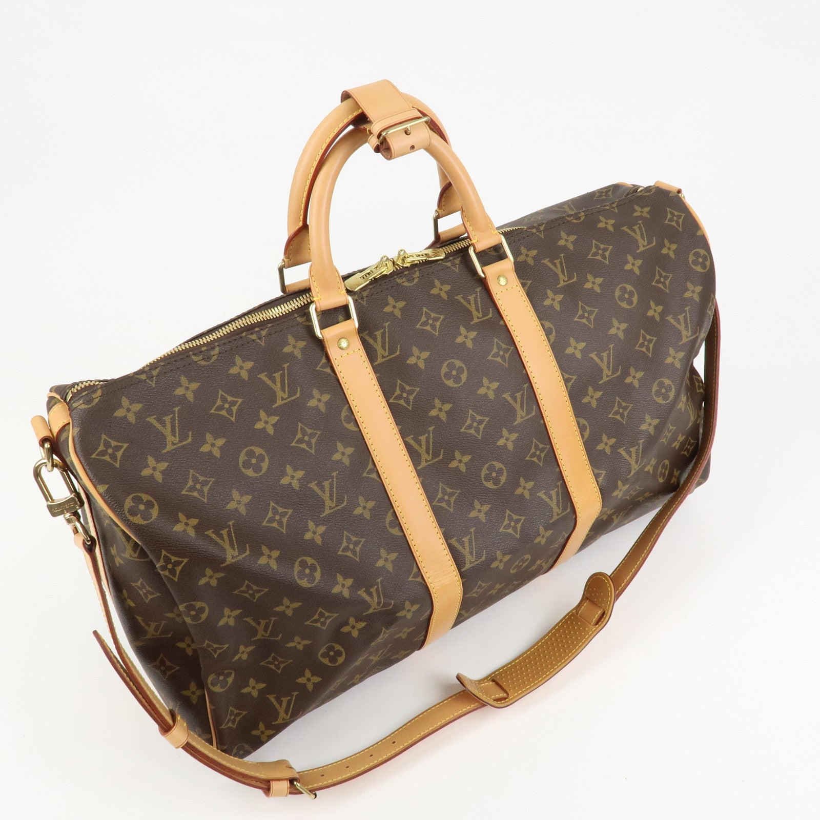 Louis Vuitton Monogram Keep All 50 Bandouliere Boston Bag M41416