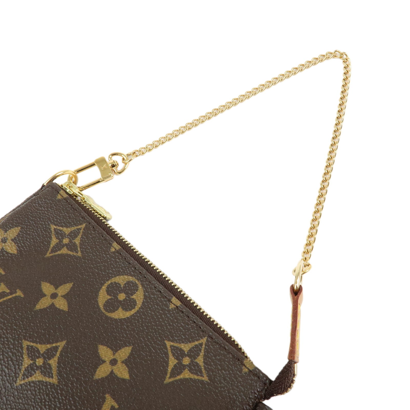 Louis Vuitton Monogram Mini Pochette Accessoires Hand Bag M58009