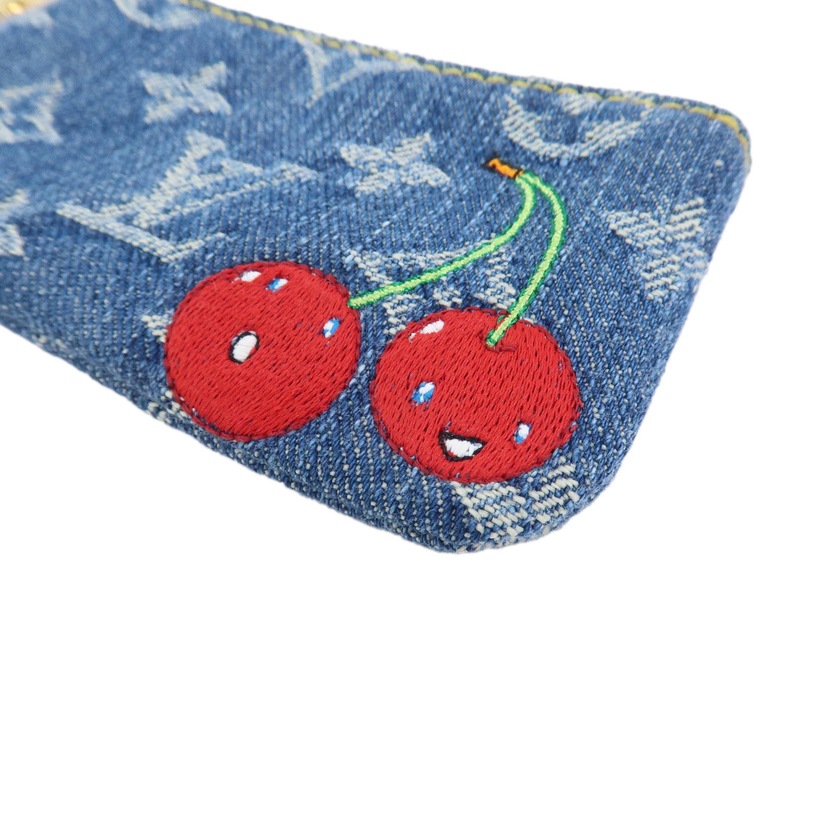 Louis Vuitton Monogram Denim LV×TM Pochette Cles Coin Case M14938