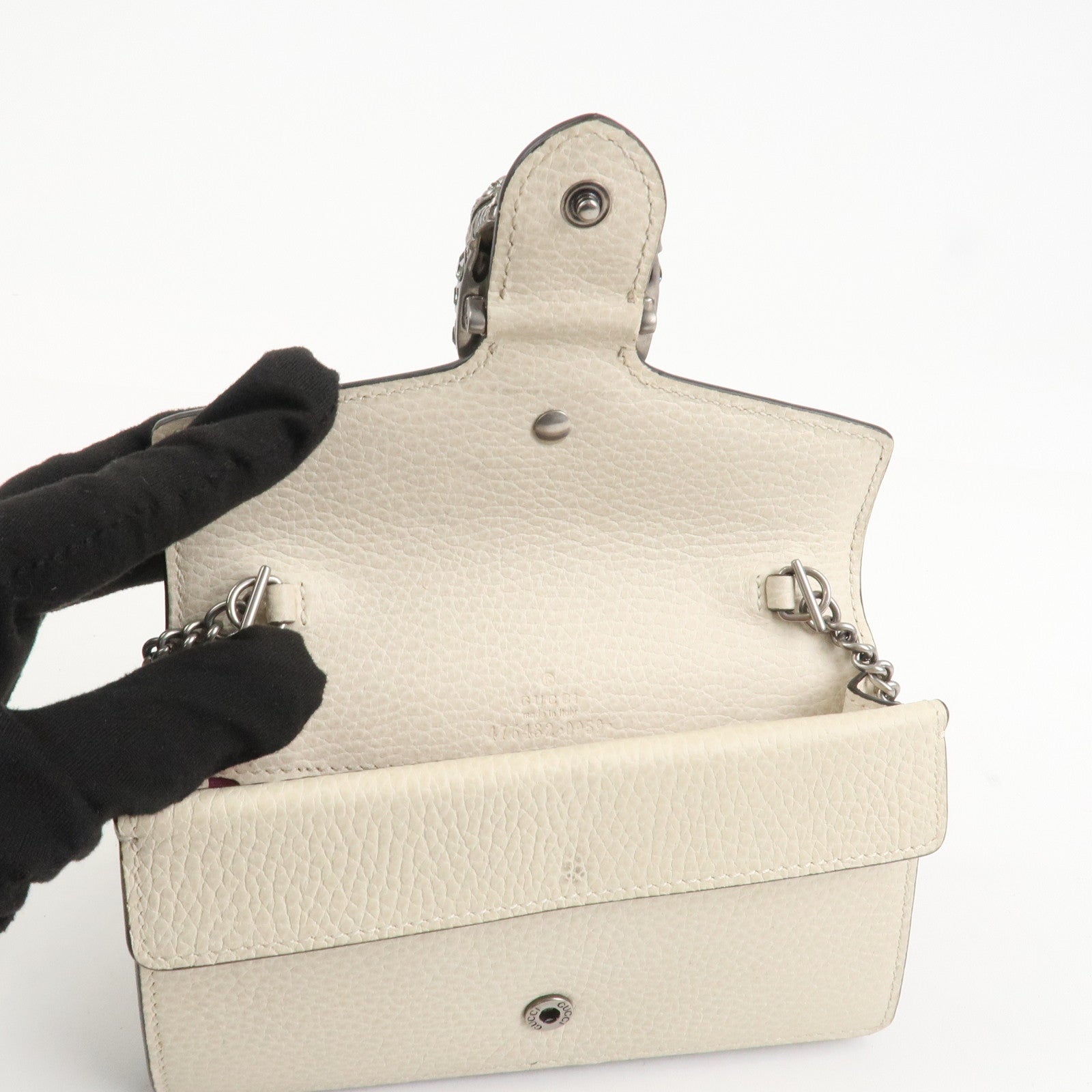 GUCCI Dionysus Super Mini Bag Leather Chain Shoulder Bag 476432 Used