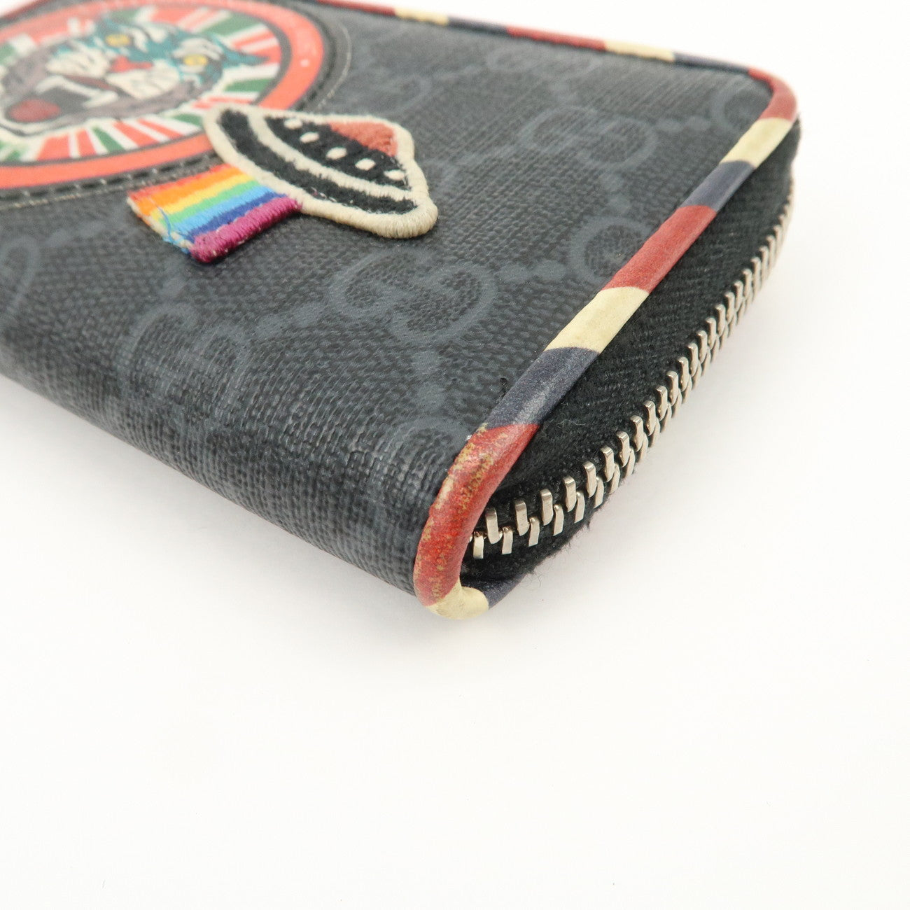 GUCCI GG Supreme Night Courrier Coin Case Black 496343