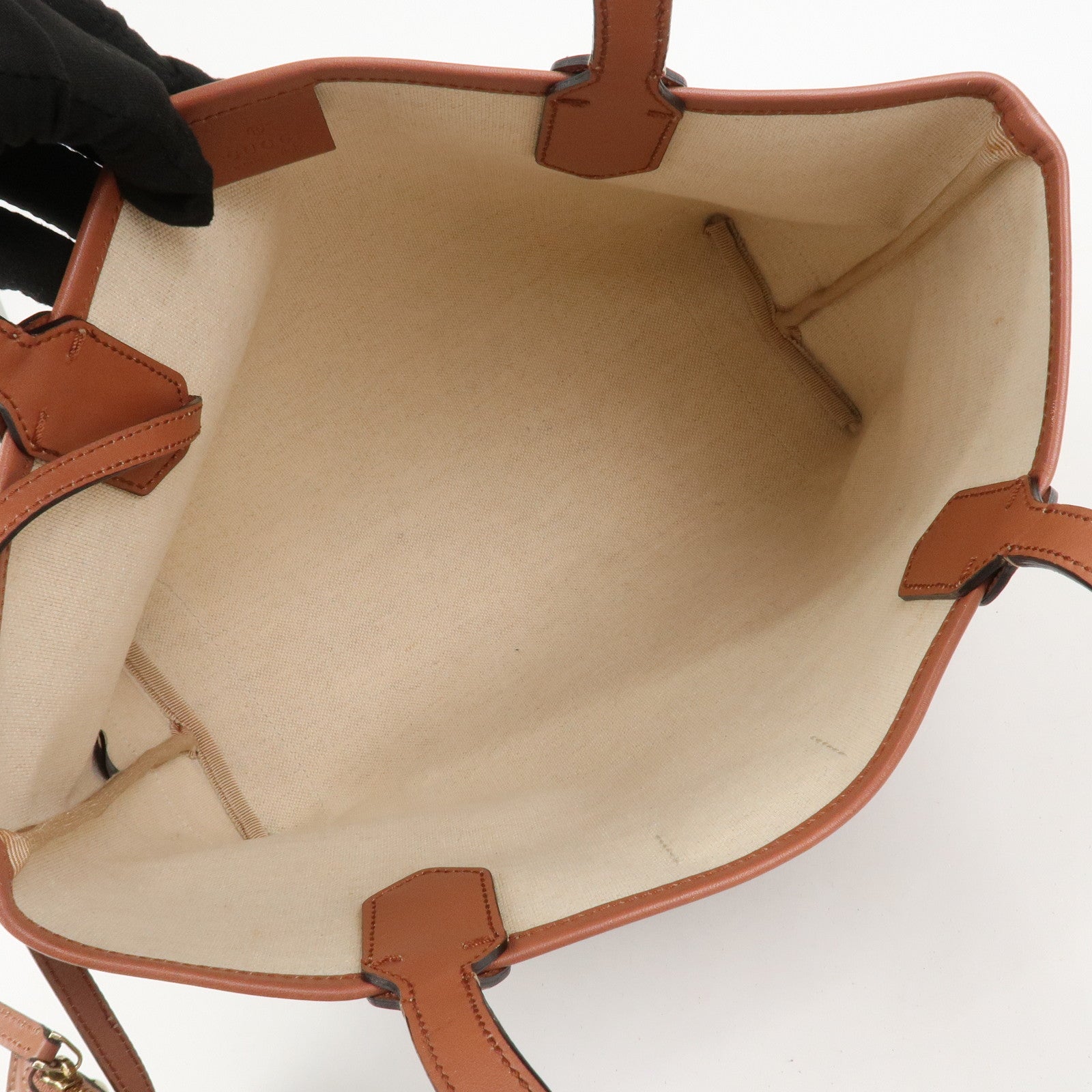 GUCCI GG Supreme PVC Leather Tote Bag Shoulder Bag Beige 309499