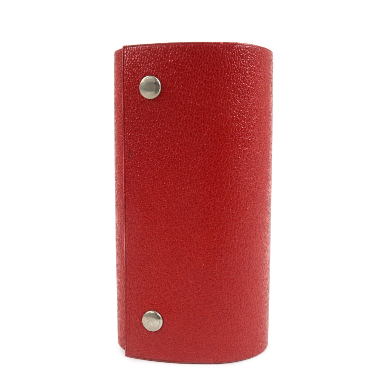 HERMES Cahier Rouleaul Leather Notebook Cover Red