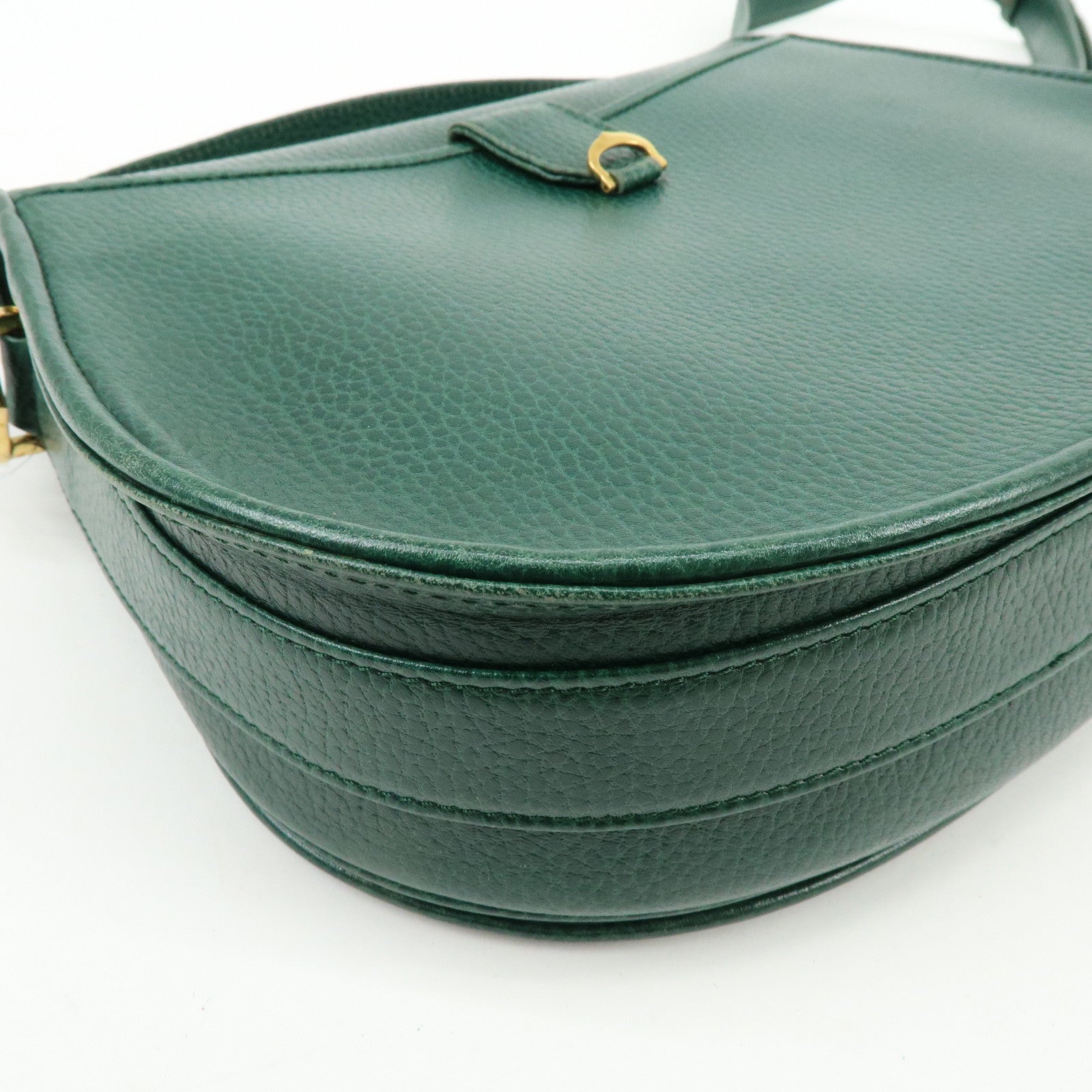 Cartier Must de Cartier Leather Flap Shoulder Bag Green
