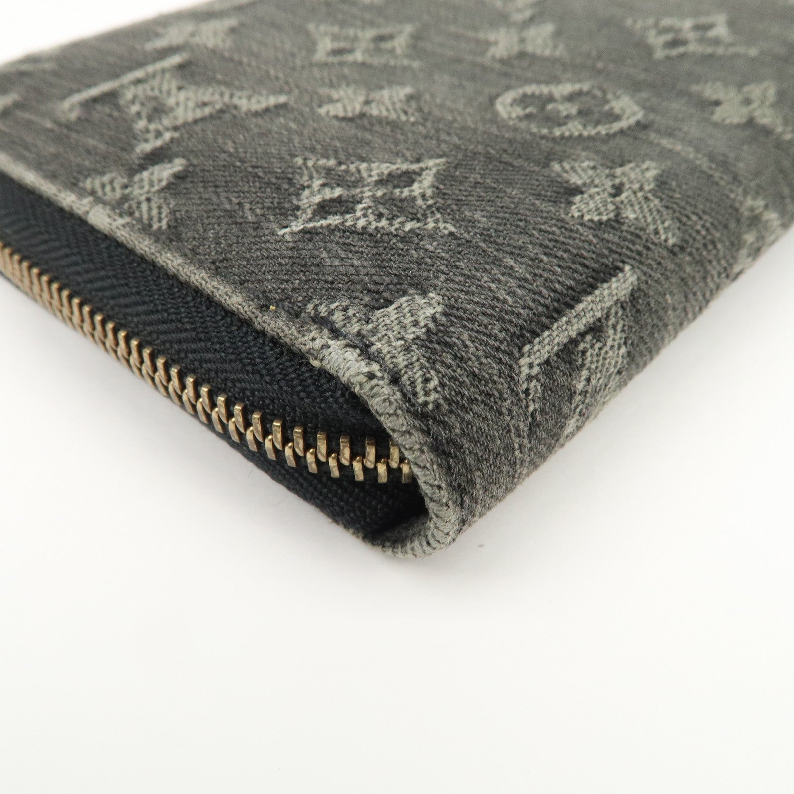 Louis Vuitton Monogram Denim Zippy Wallet Noir Black M95614