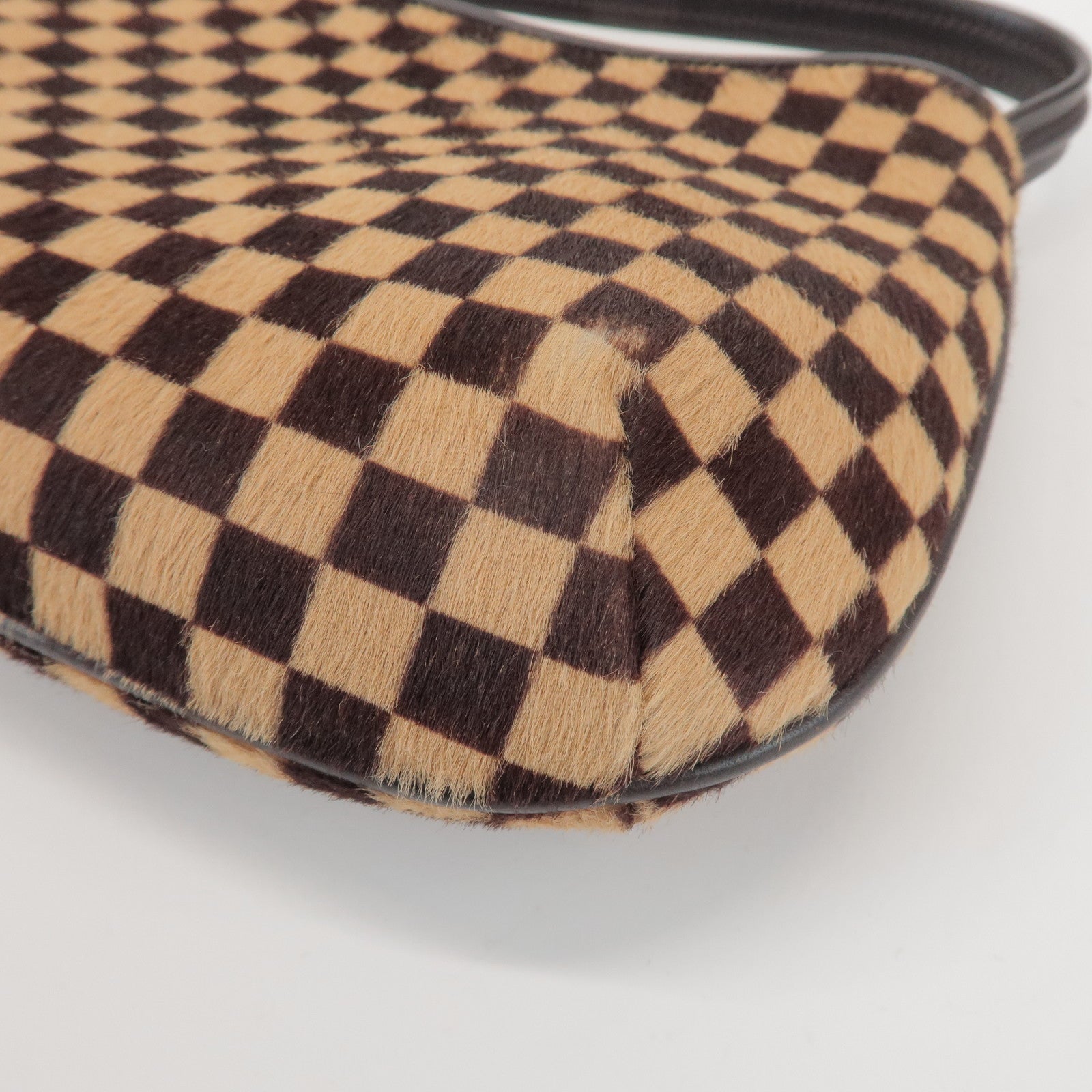 Louis Vuitton Damier Sauvage Tiger Hair Calf Hand Bag Brown M92132