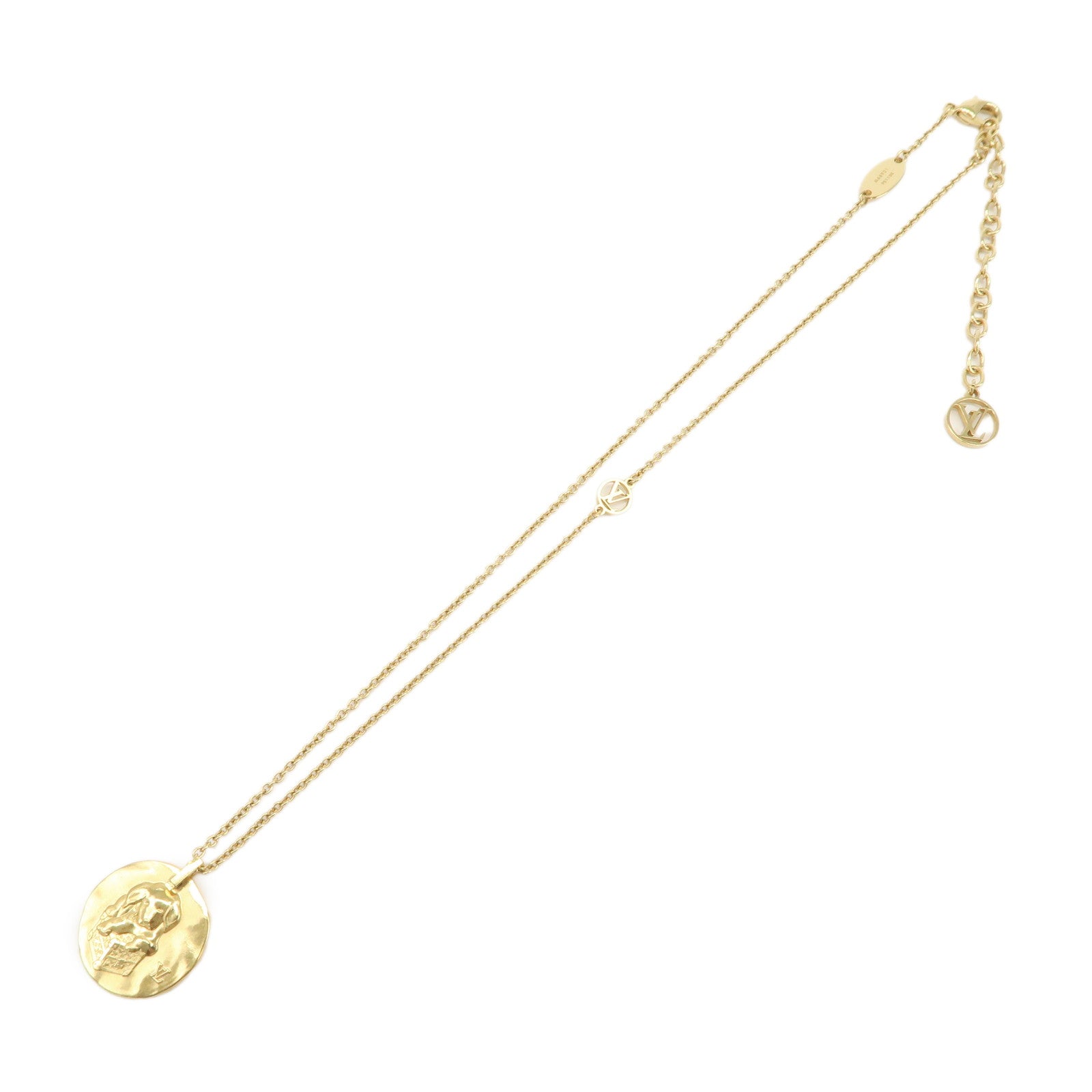 Louis Vuitton Collier Louis In The Sky Dog Necklace Gold M66931