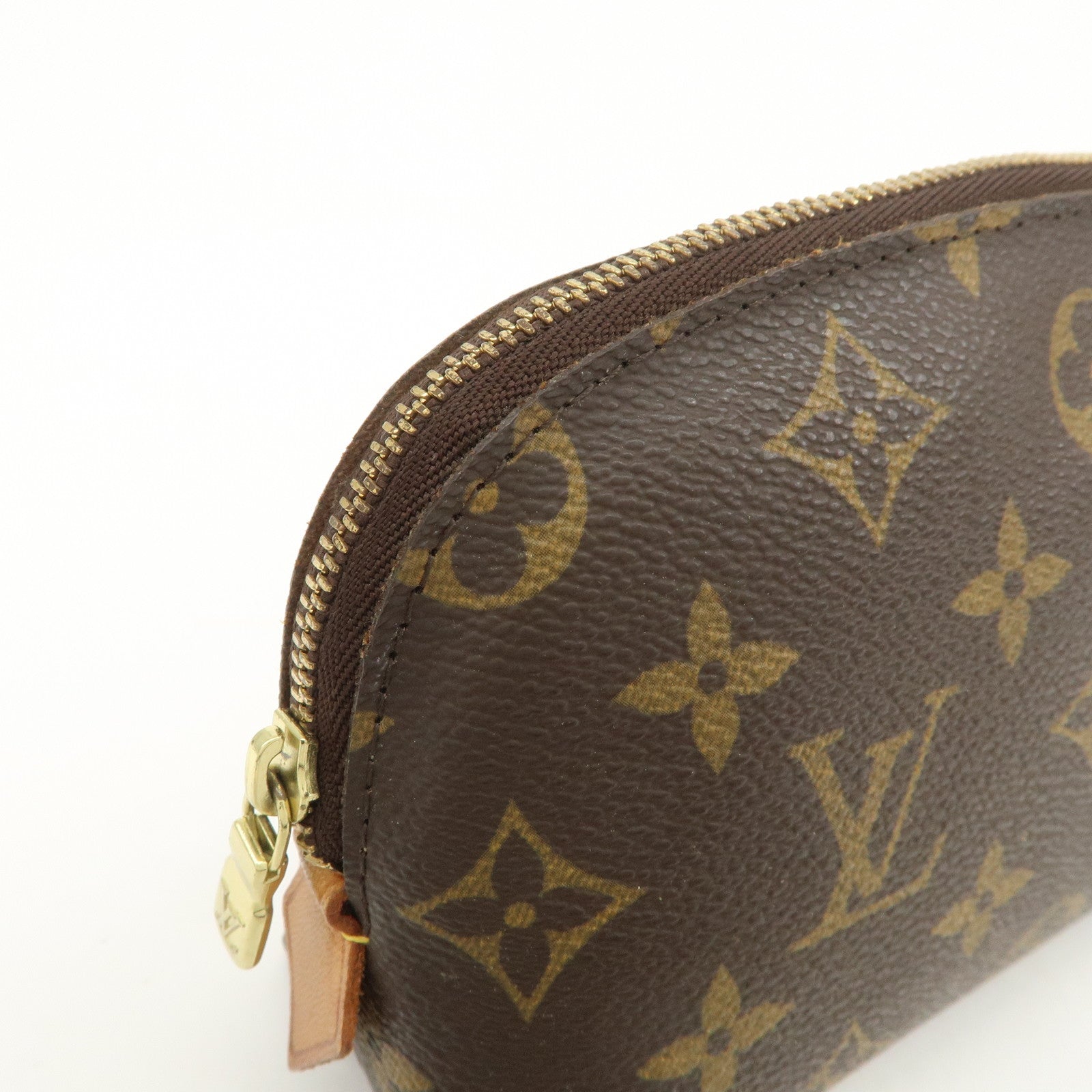 Louis Vuitton Monogram Pochette Cosmetic Pouch Brown M47515
