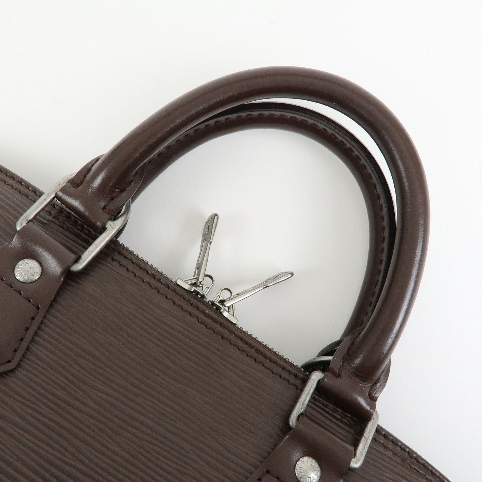 Louis Vuitton Epi Leather Alma Hand Bag Mocha M5214D