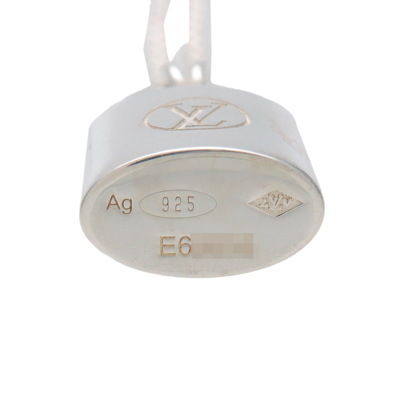 Louis Vuitton Lockit Pendant Necklace SV925 Silver Q93559