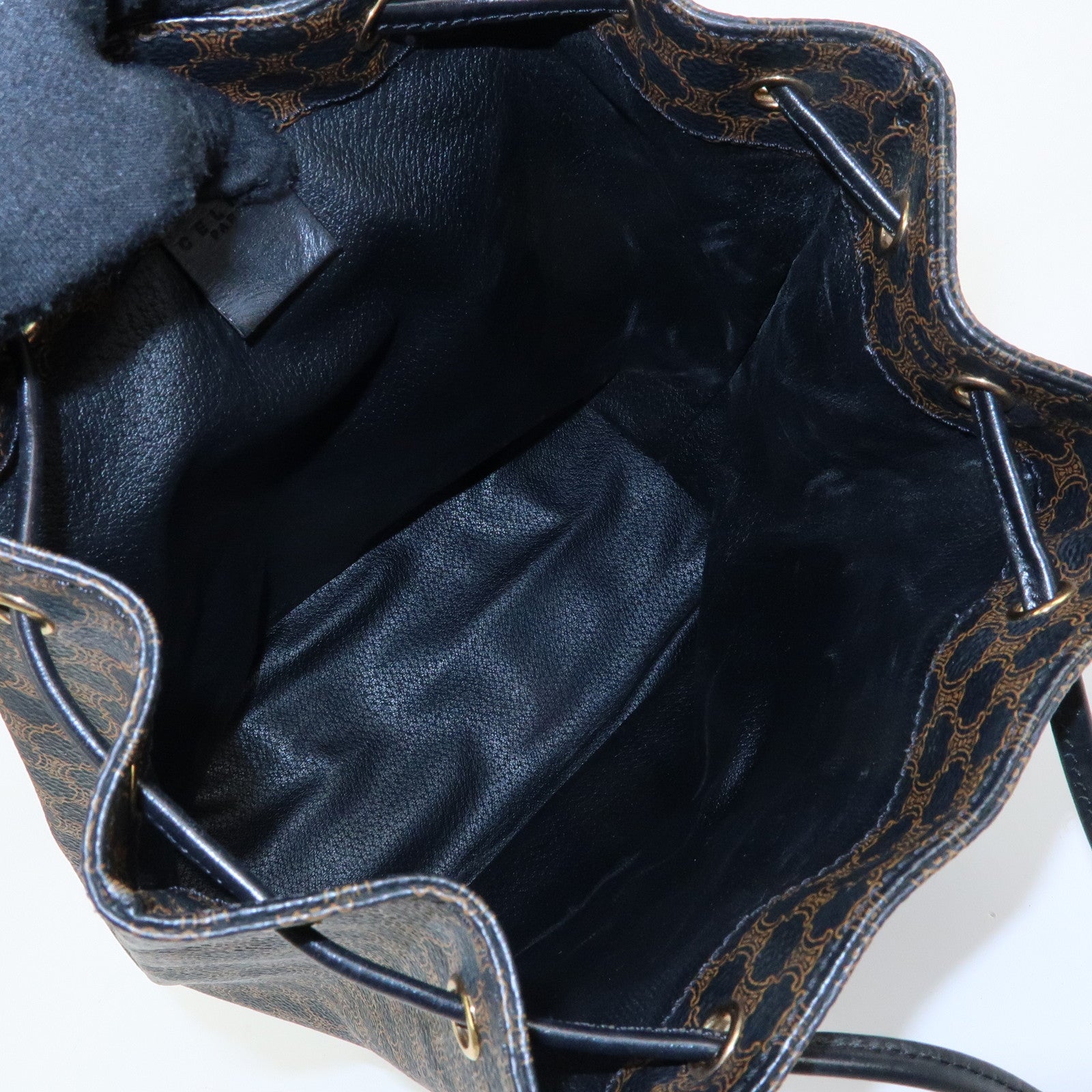 CELINE Macadam PVC Leather Backpack Black Brown