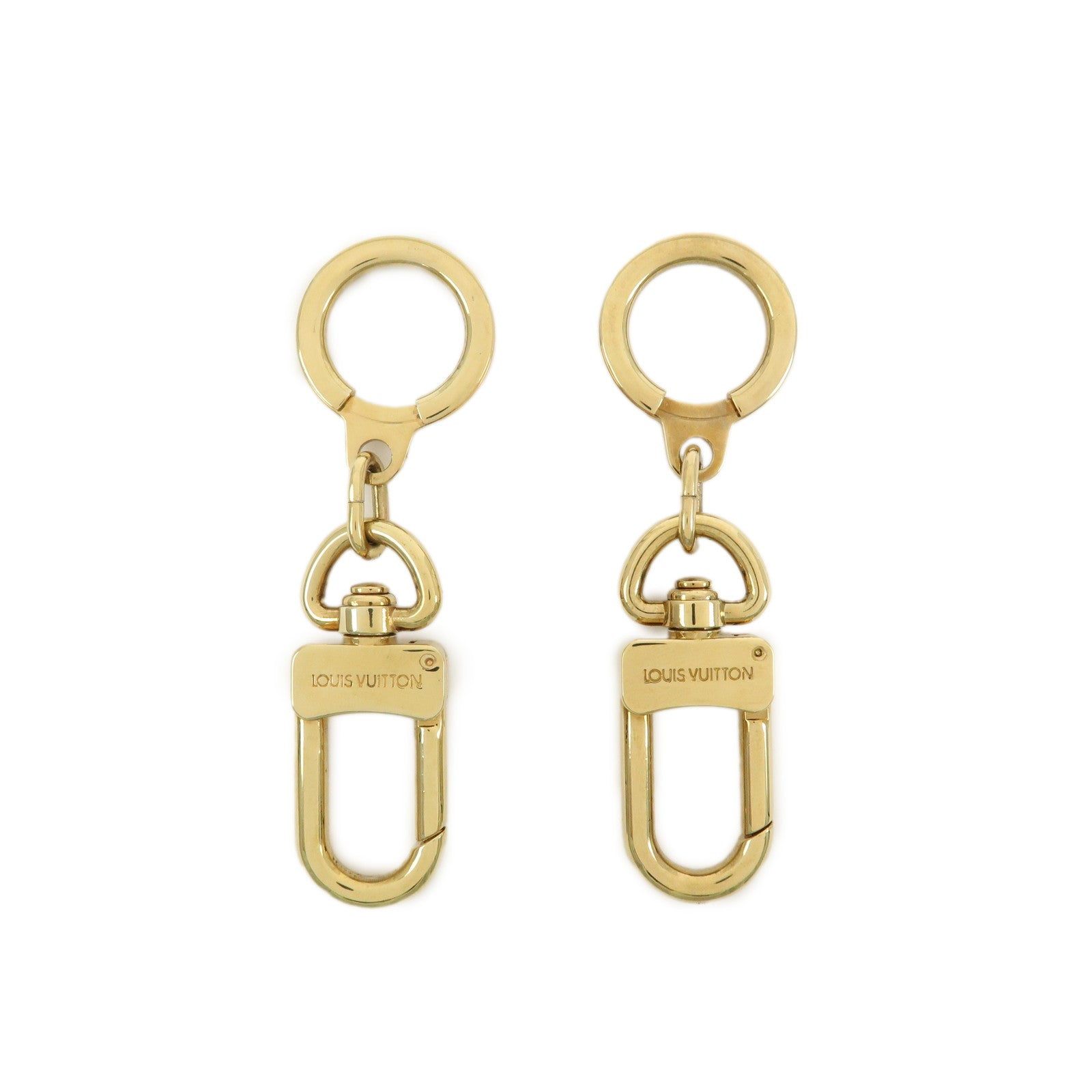 Louis Vuitton Set of 2 Anocles Key Chain Bag Charms Gold M62694