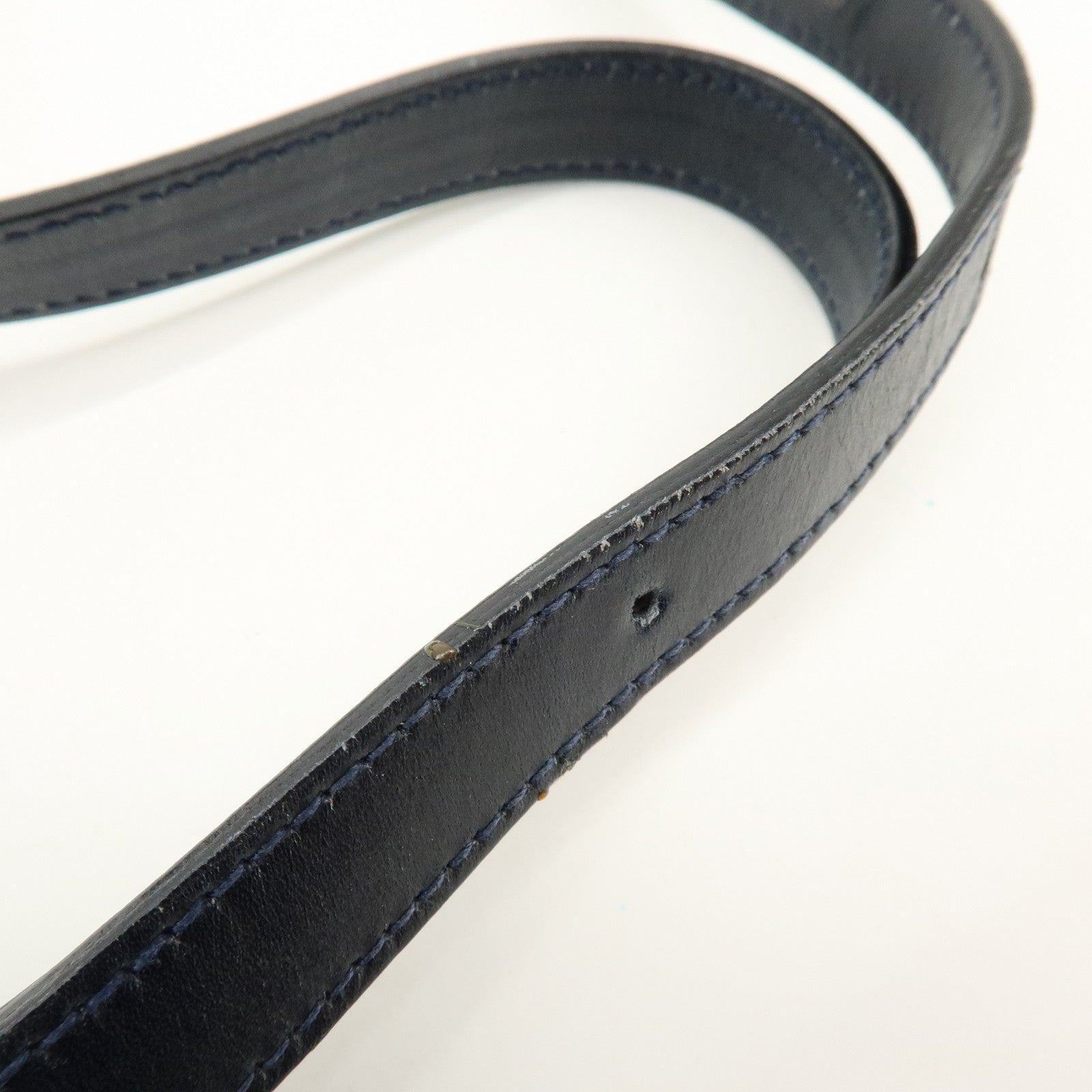 Ferragamo Gancini Leather Shoulder Bag Crossbody Bag Navy