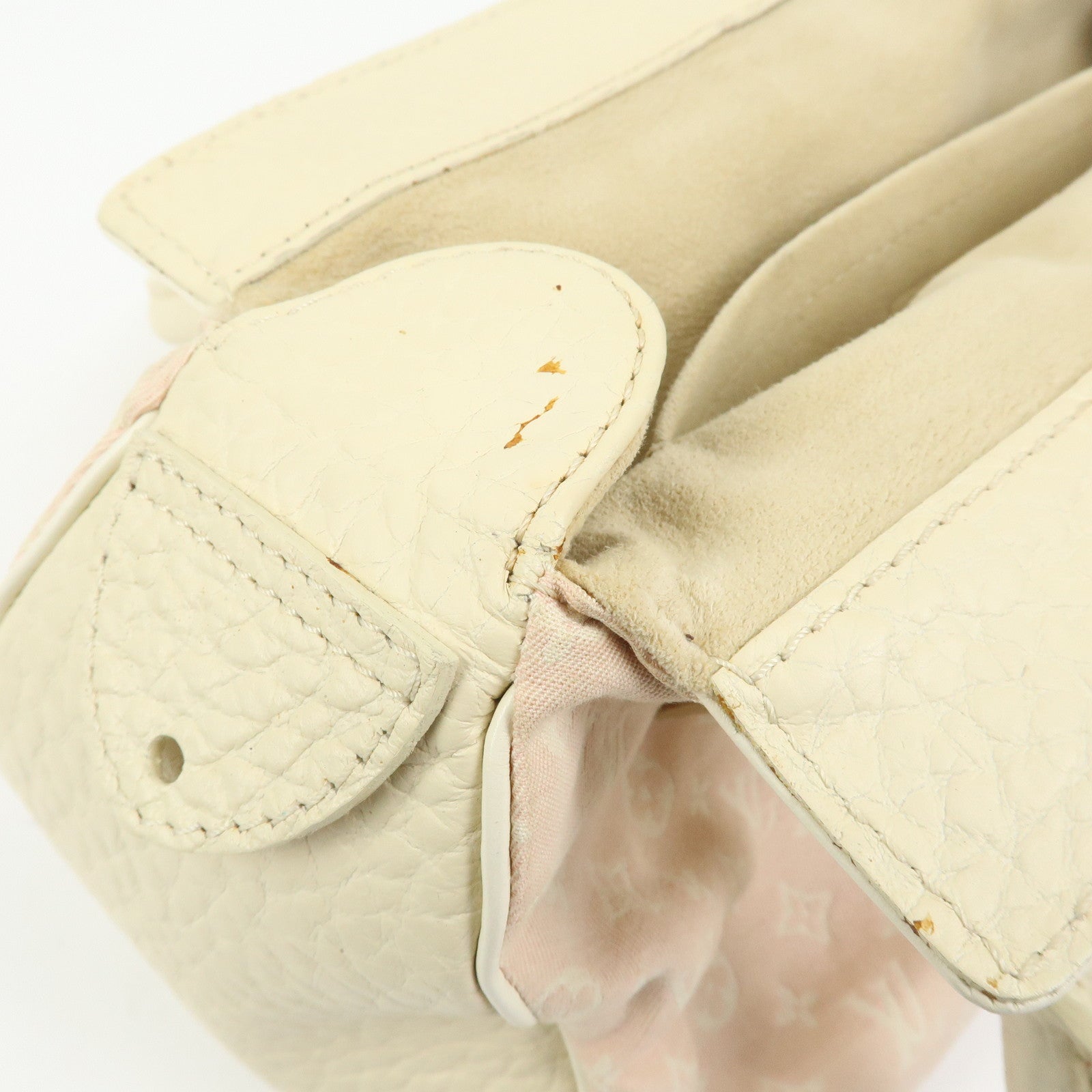 Louis Vuitton Monogram Mini Lin Trapeze PM Canvas Hand Bag M40062