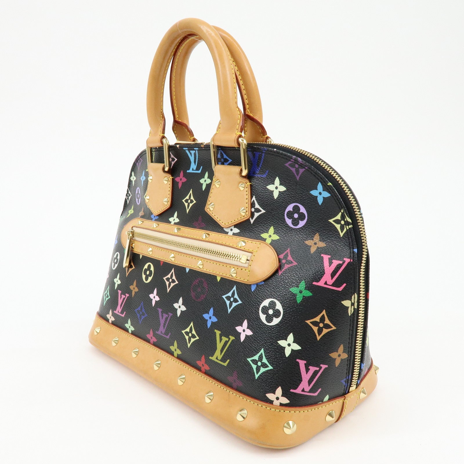 Louis Vuitton Monogram Multicolor Alma PM Hand Bag Noir M40444