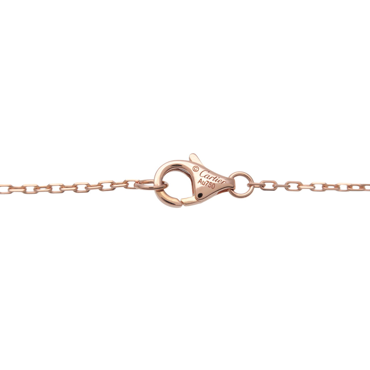 Cartier Trinity Diamond Heart Necklace K18 Yellow Rose White Gold