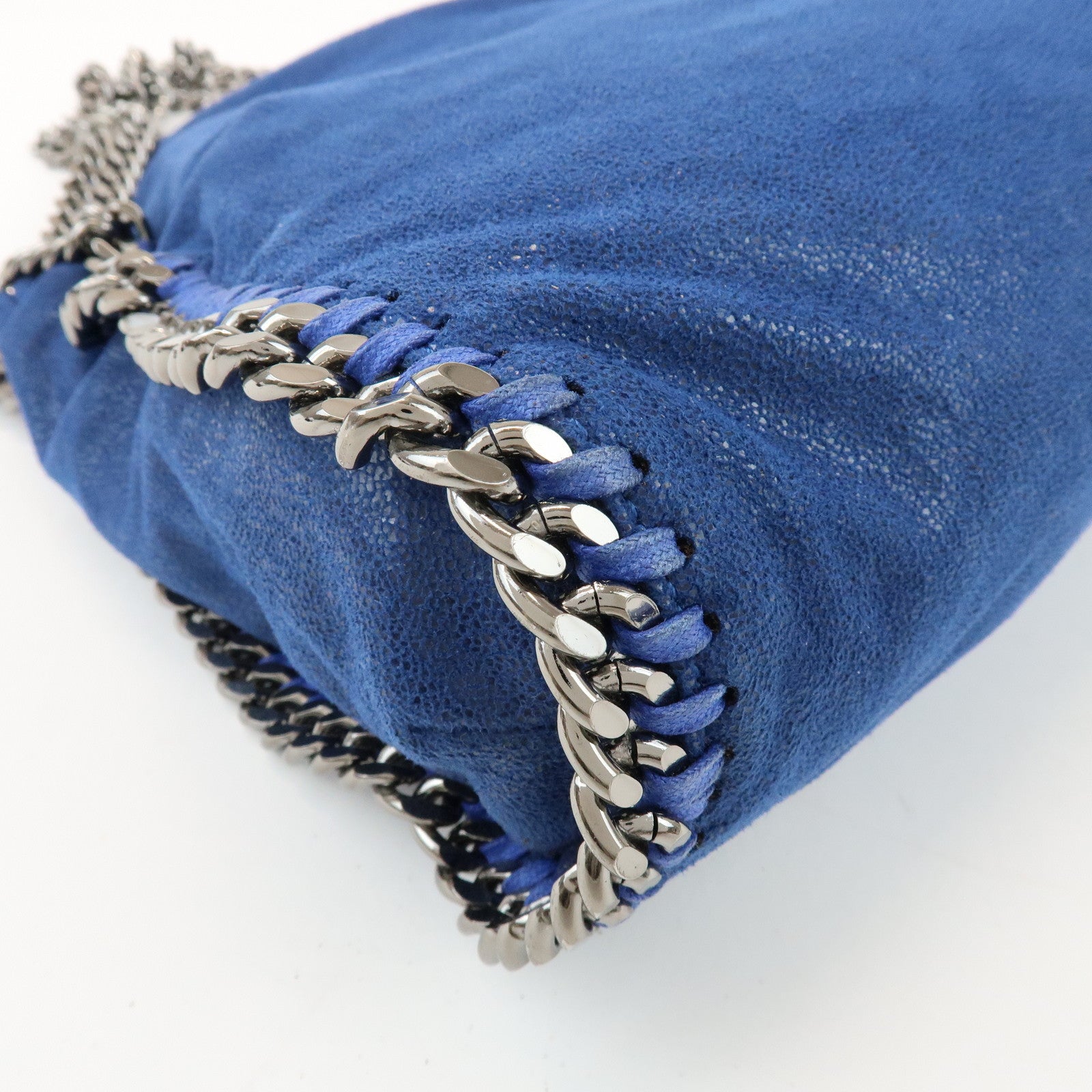 STELLA MCCARTNEY Falabella 2Way Shoulder Bag Tote Bag Blue Silver