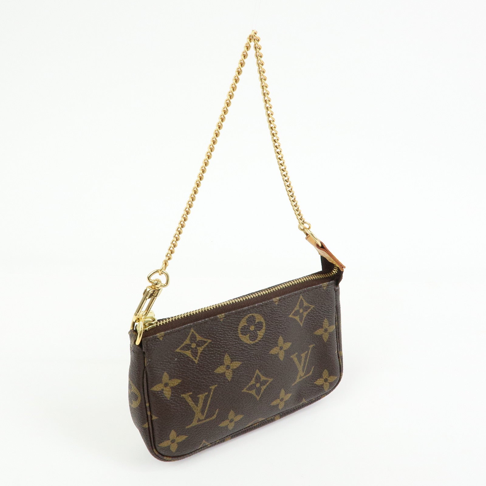 Louis Vuitton Monogram Mini Pochette Accessoires Hand Bag M58009