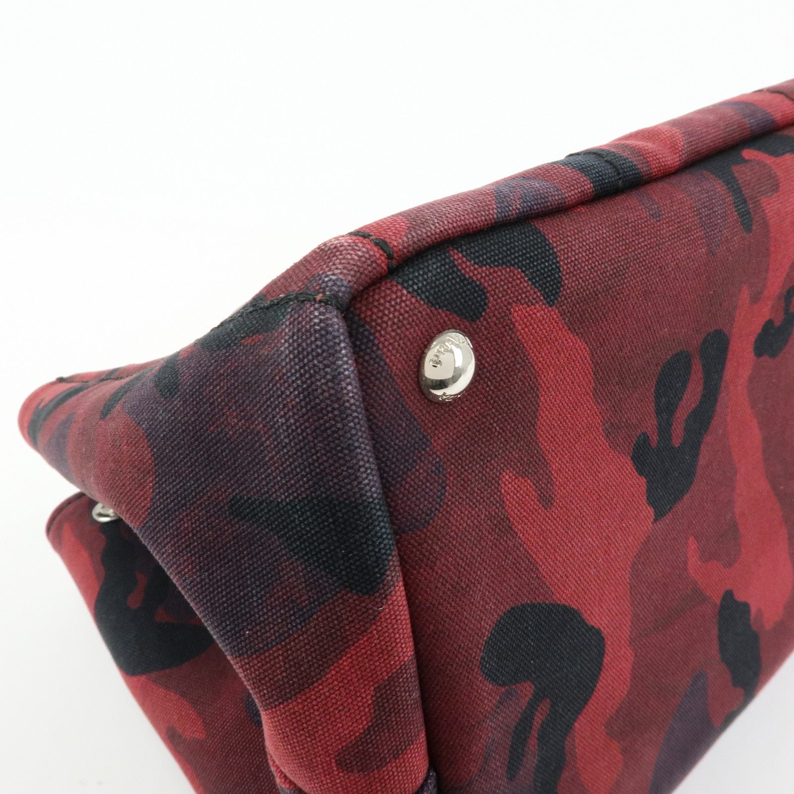 PRADA Triangle Logo Canapa 2Way Tote Hand Bag Camouflage BN2642